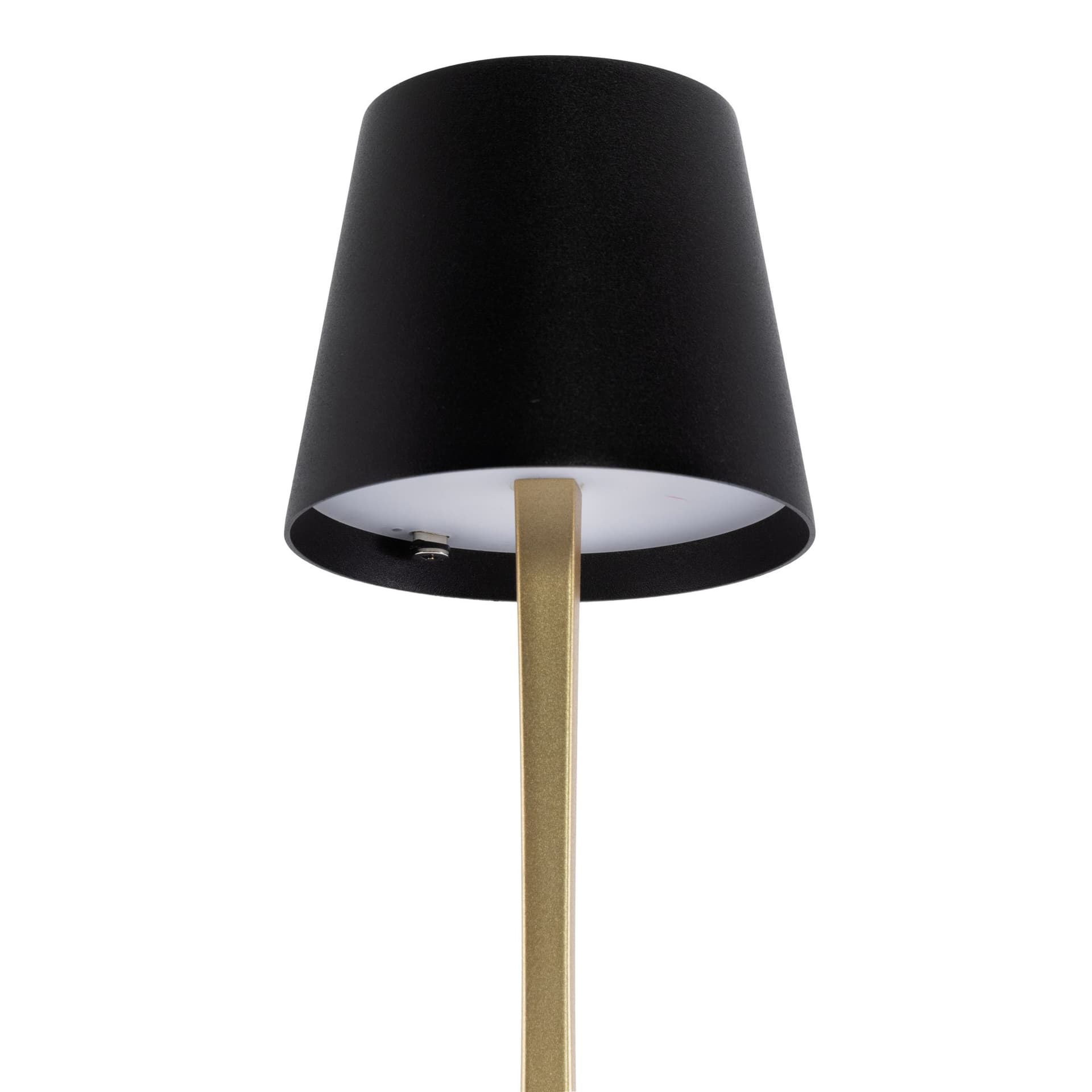 Tafellamp Securit Roma LED oplaadbaar dimbaar zwart-goud 2