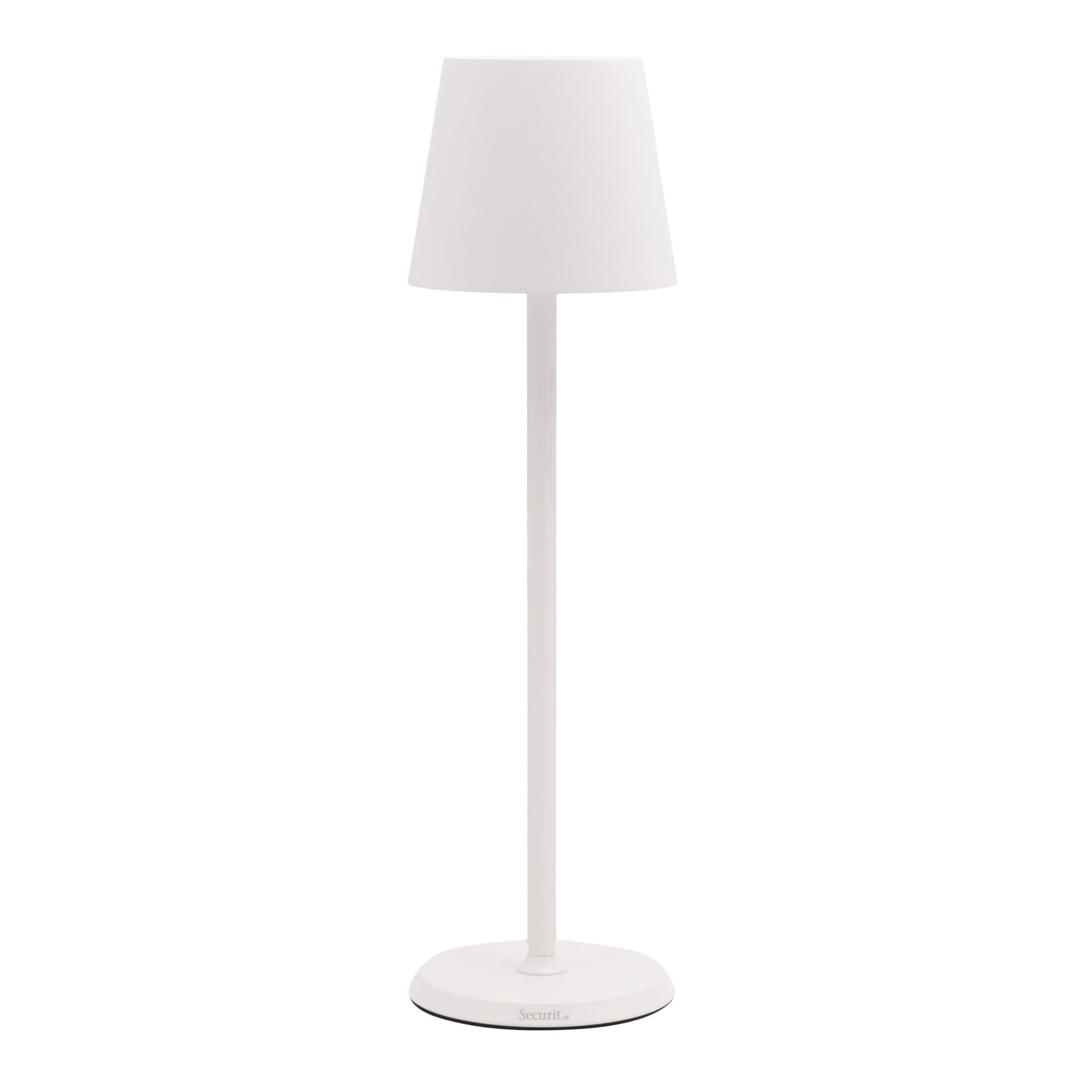 Tafellamp Securit Feline LED oplaadbaar dimbaar wit