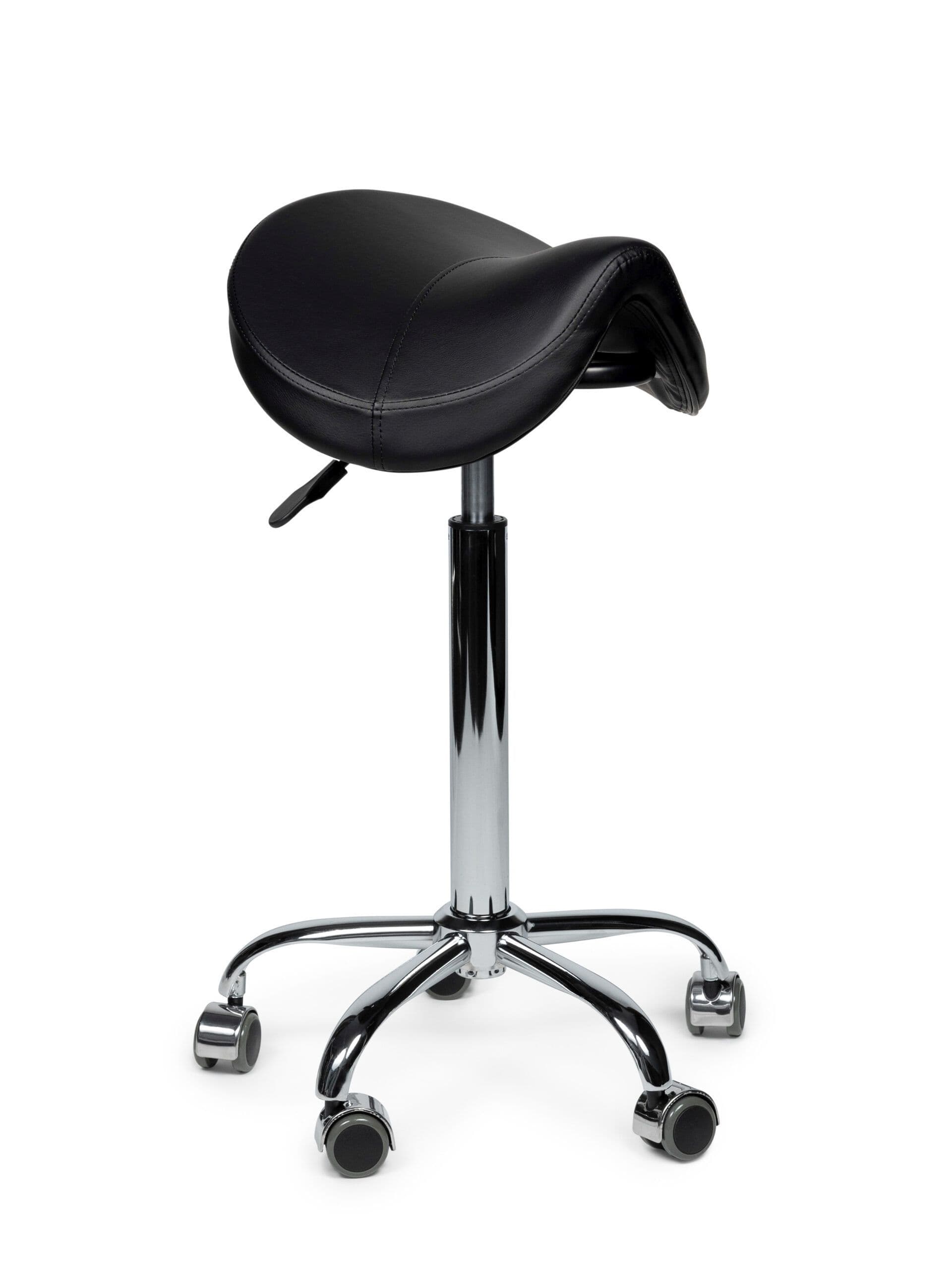 Zadelkruk Office Premium standaard zonder voetring harde wielen zw 3