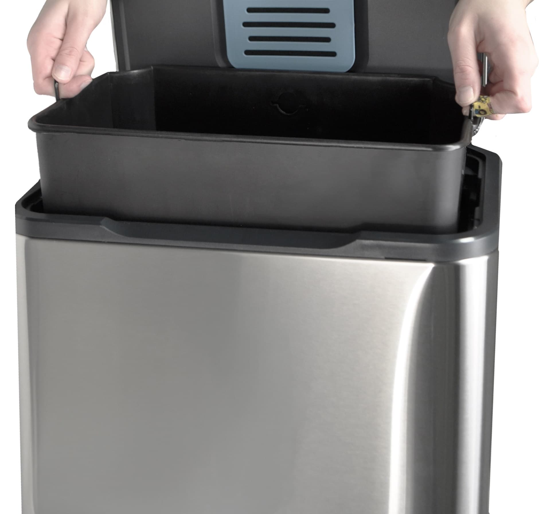 Pedaalemmer Desq 40 liter rvs zilver 3