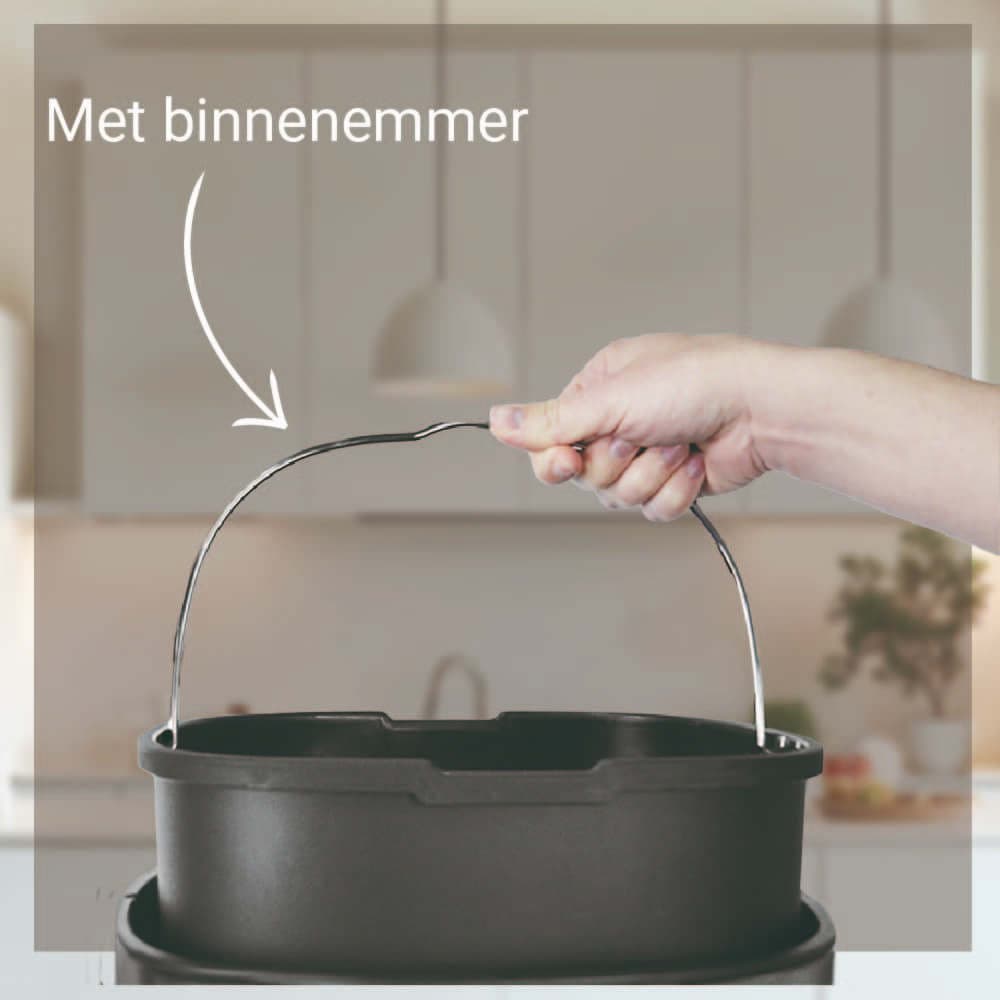 Afvalbak Desq Touch 30 liter RVS zilver 3