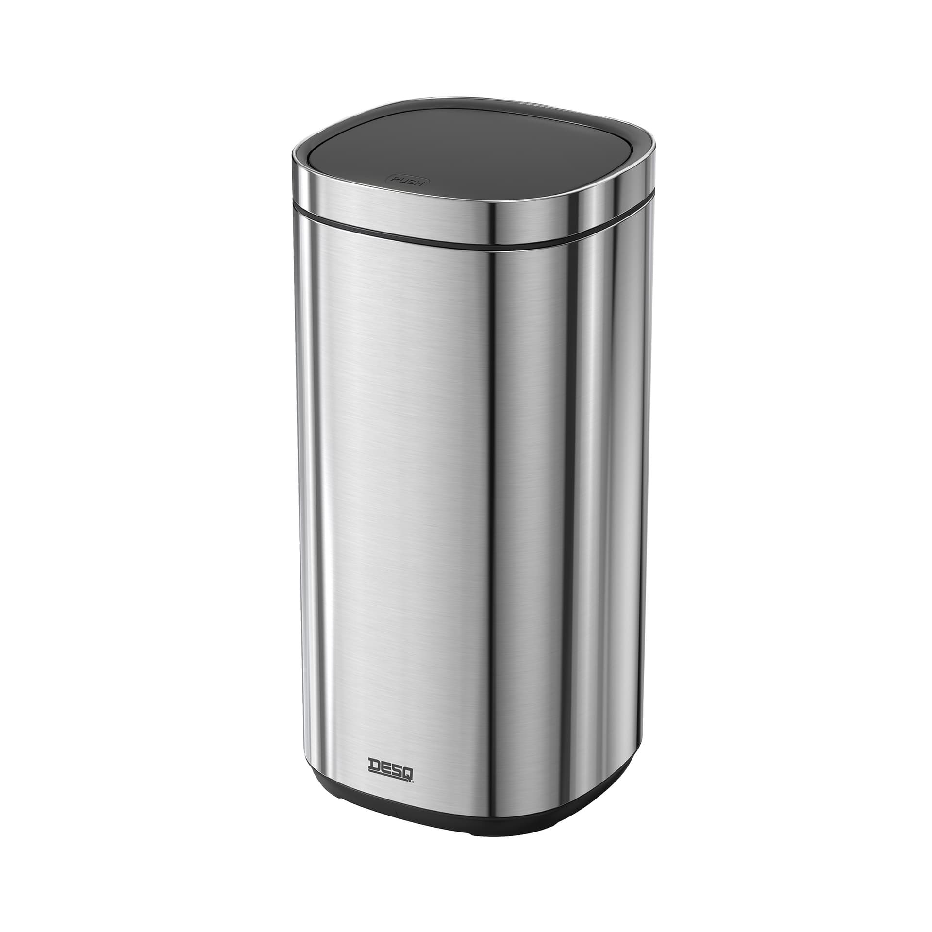 Afvalbak Desq Touch 50 liter RVS zilver