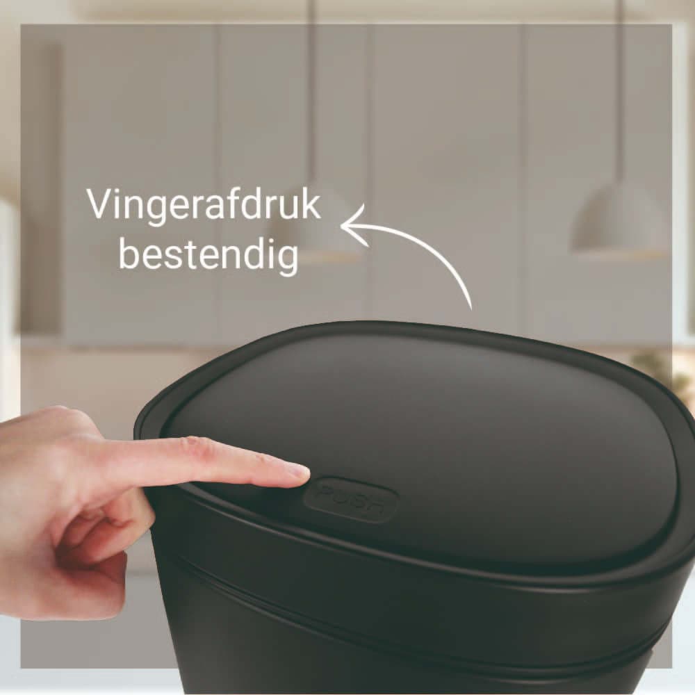 Afvalbak Desq Touch 30 liter RVS zwart 2