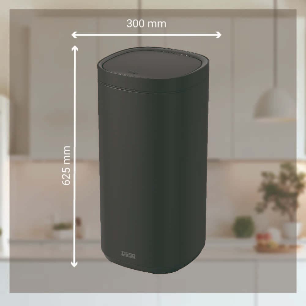 Afvalbak Desq Touch 30 liter RVS zwart 5