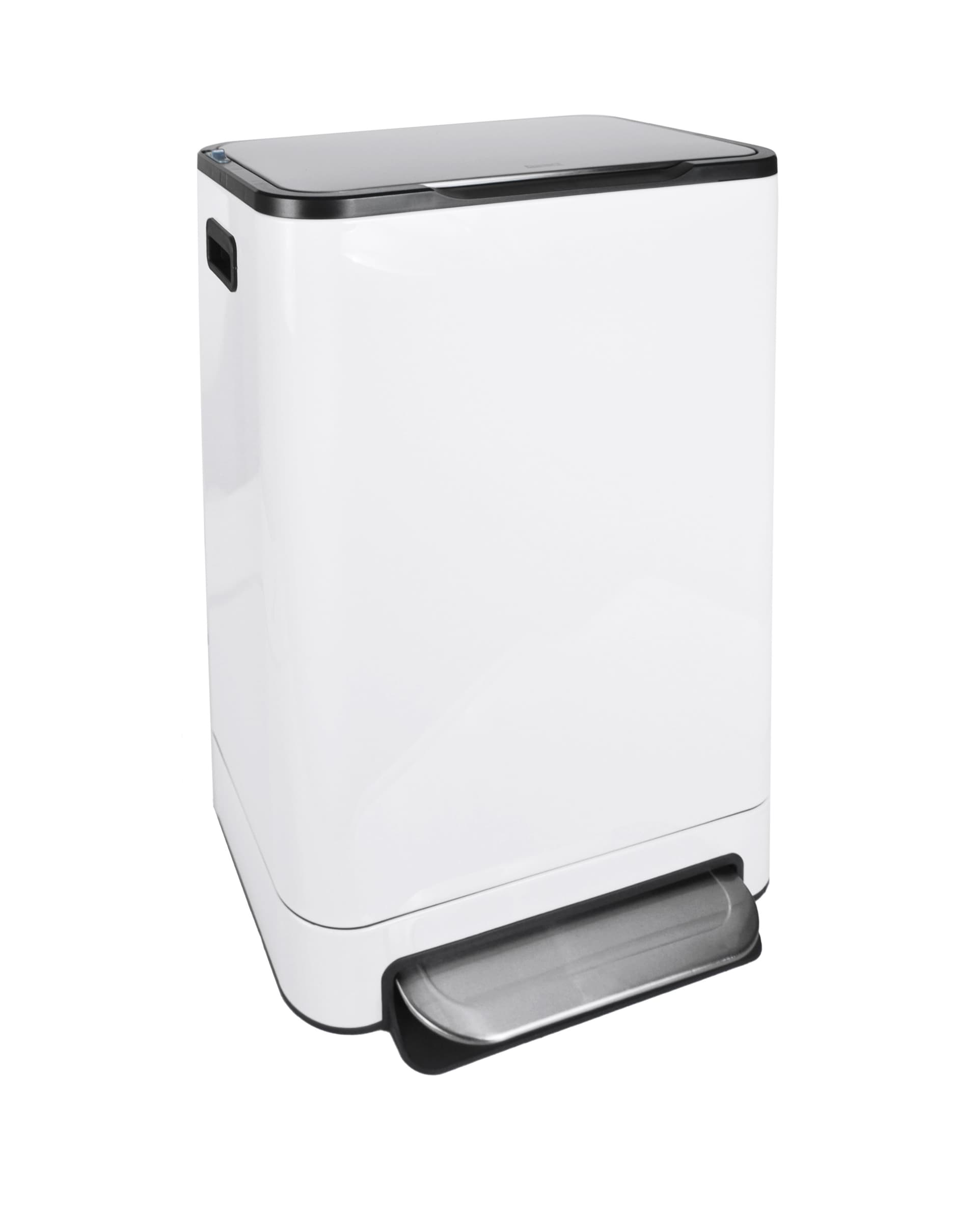 Pedaalemmer Desq 40 liter RVS wit