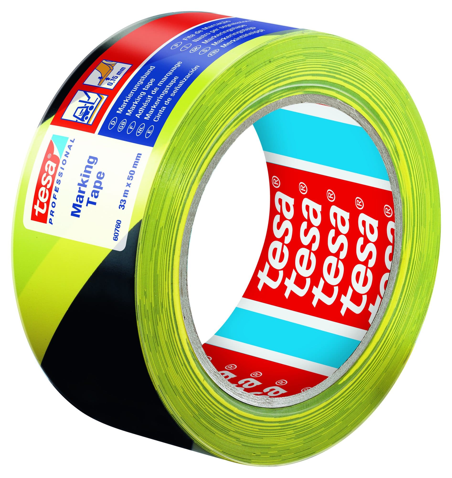 Markeringstape tesa® Professional 60760 PV1 50mmx33m geel-zwart 2