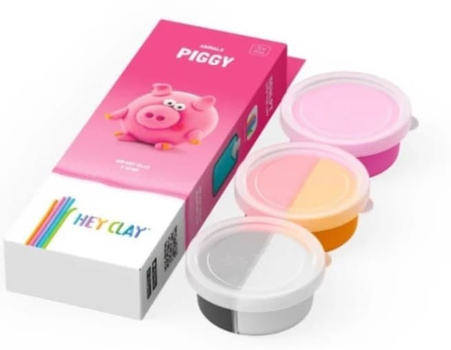 Klei Hey Clay Piggy 3 potjes 2