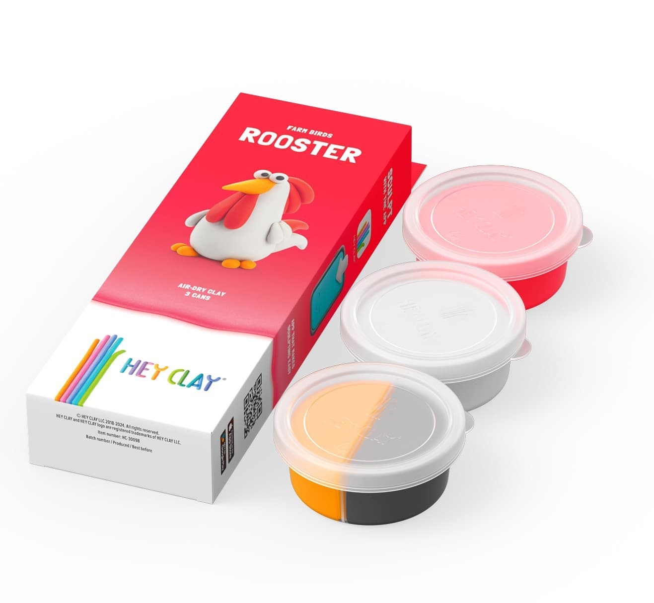 Klei Hey Clay Rooster 3 potjes 2