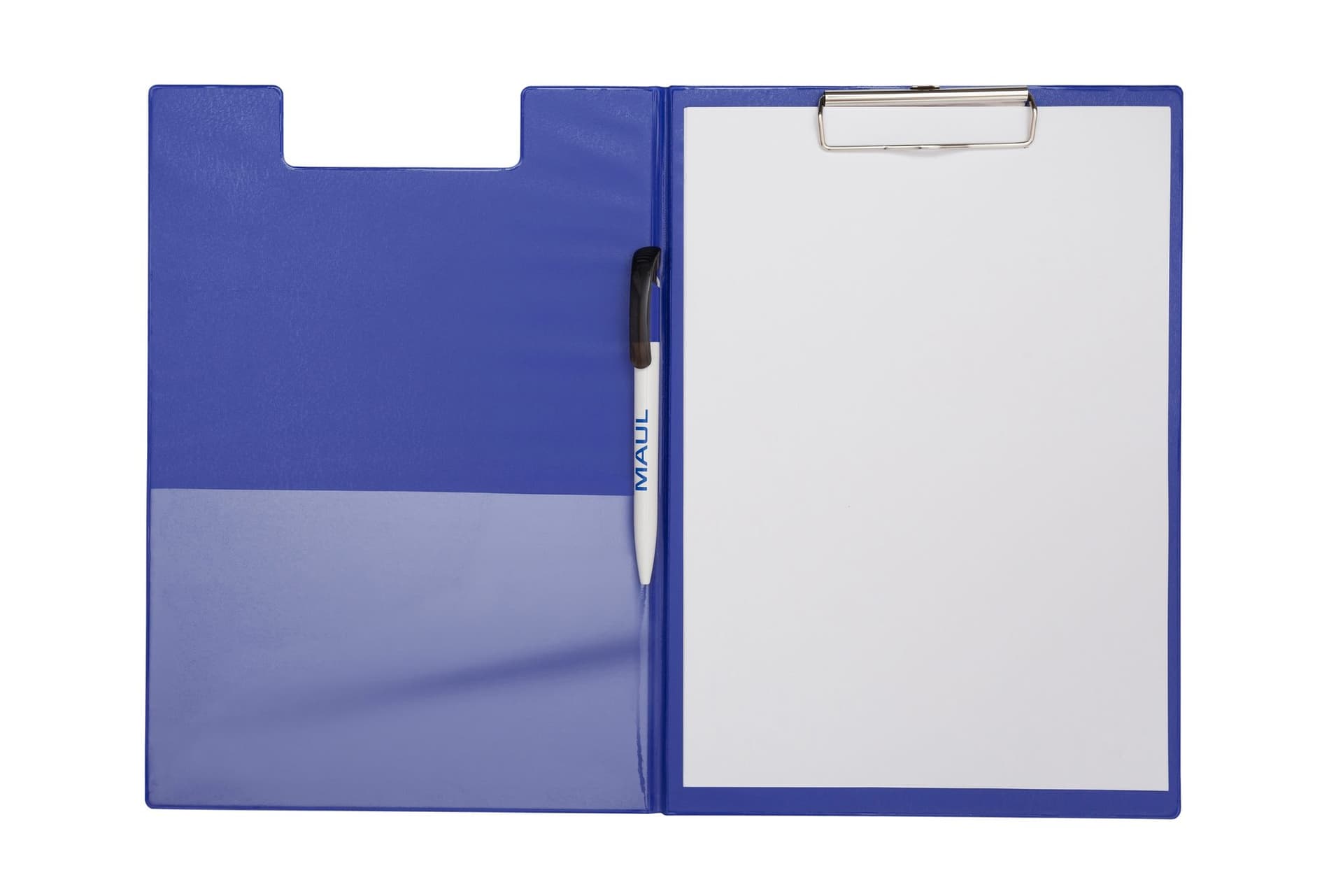 Klembordmap MAUL A4 staand PVC met penlus blauw 3