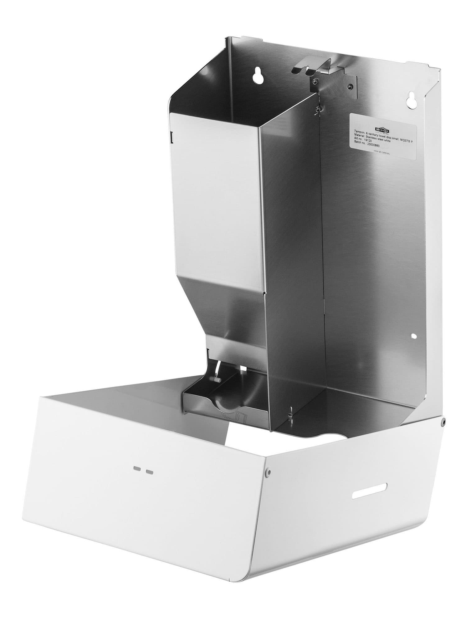 Dameshygiënedispenser MediQo-line klein RVS wit 2