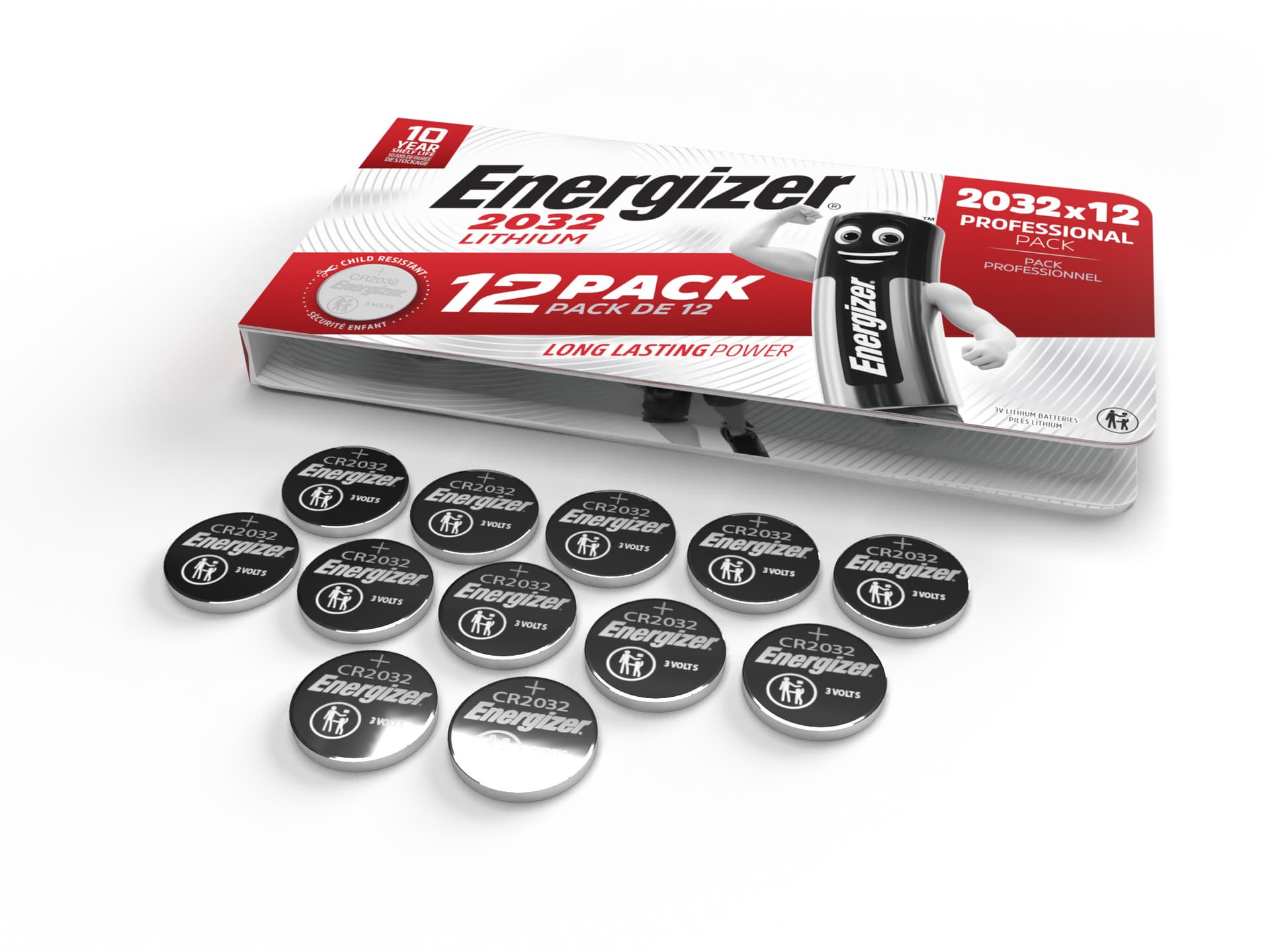 Batterij Energizer knoopcel 12x CR2032 lithium 2