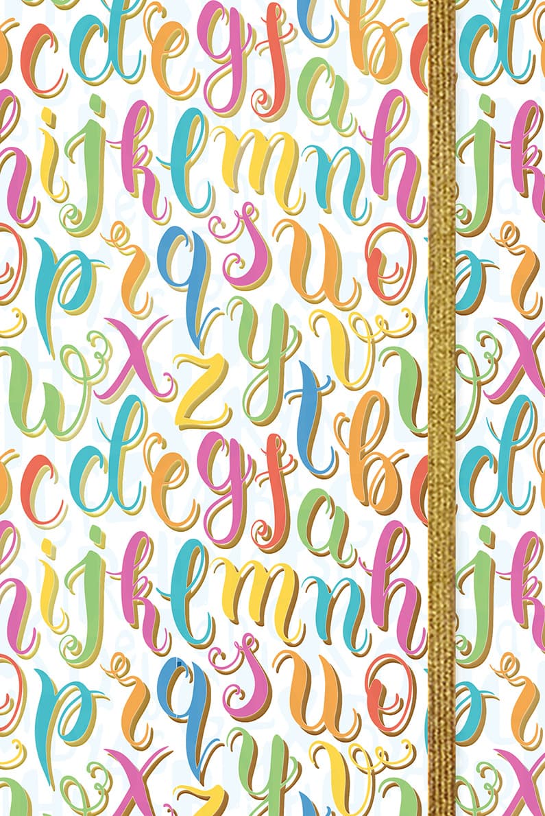 Notitieboekje letters/TC/150-110mm/Multi/Papier