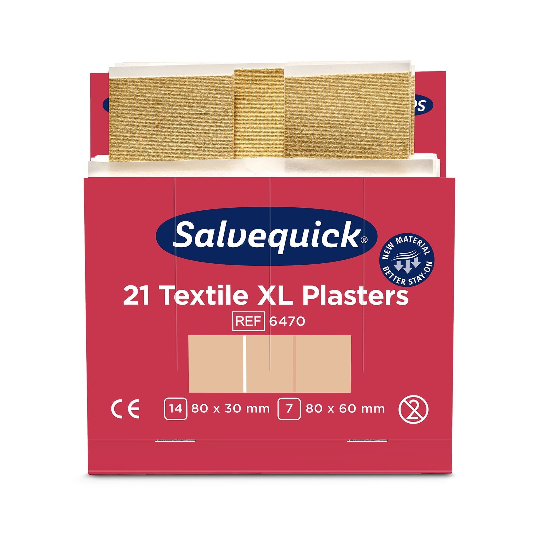 Pleisters Salvequick textiel extra groot 6x 21 stuks 2