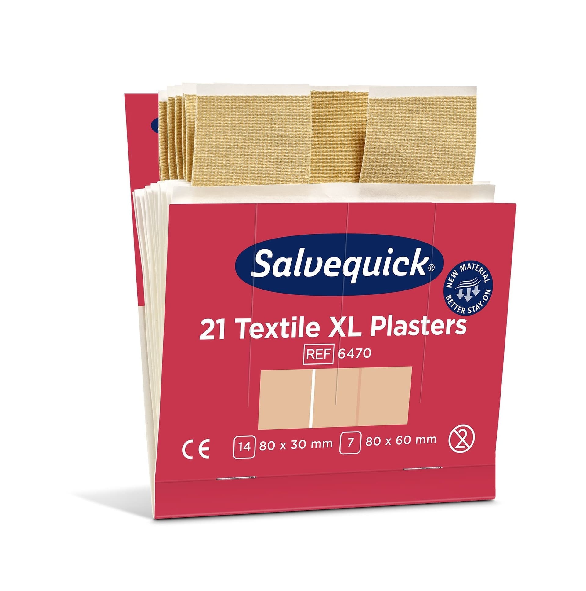 Pleisters Salvequick textiel extra groot 6x 21 stuks 3