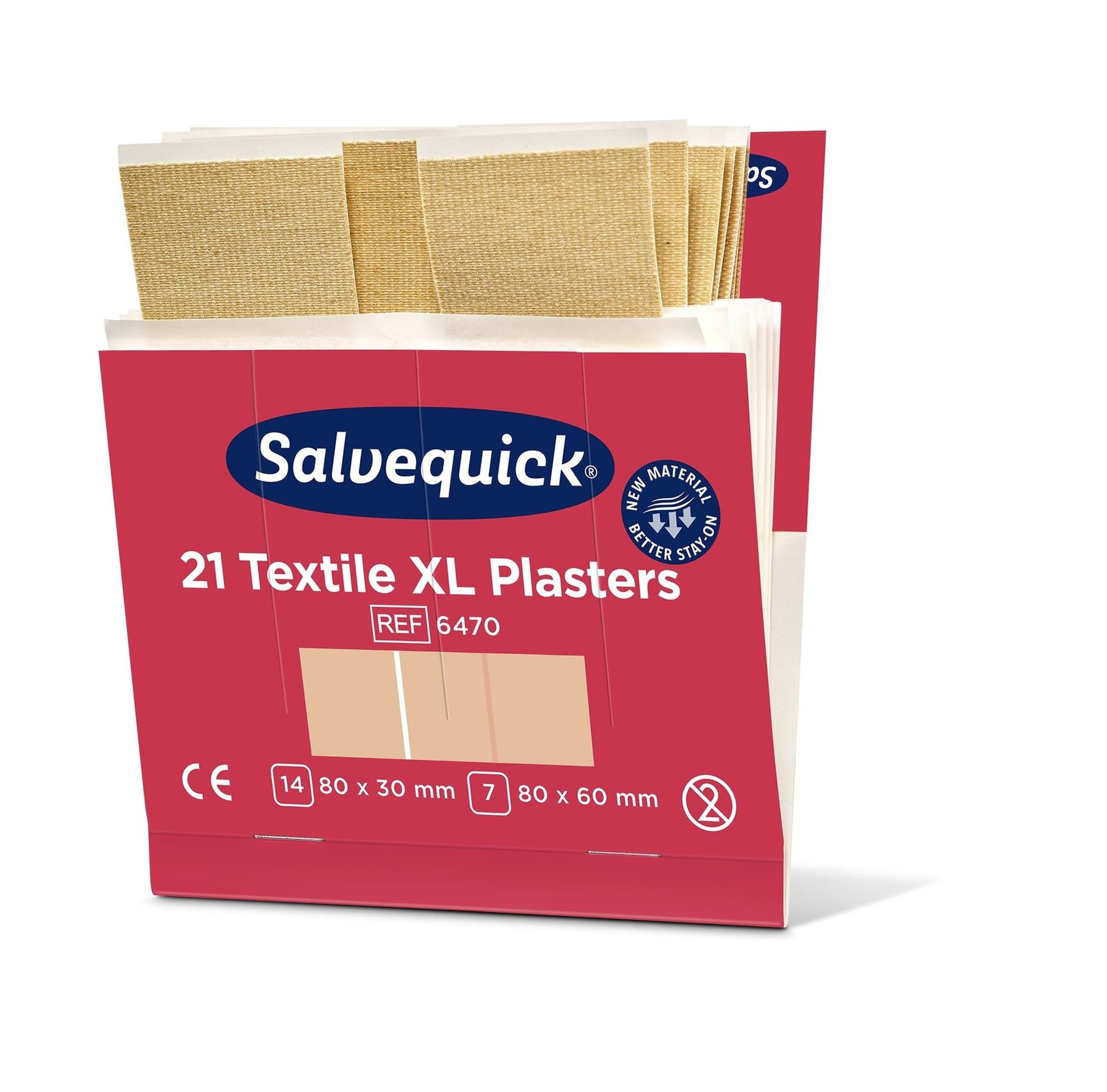 Pleisters Salvequick textiel extra groot 6x 21 stuks 4