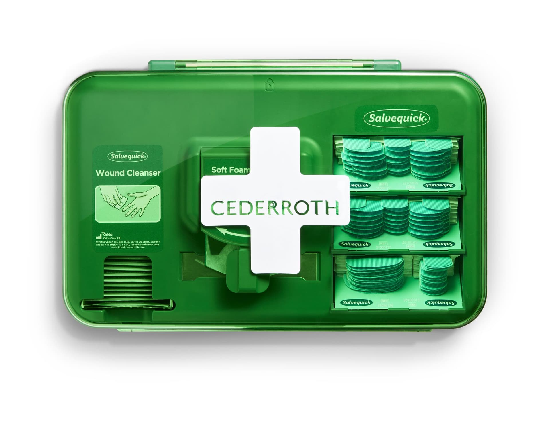 Wond dispenser Cederroth - Salvequick blauw