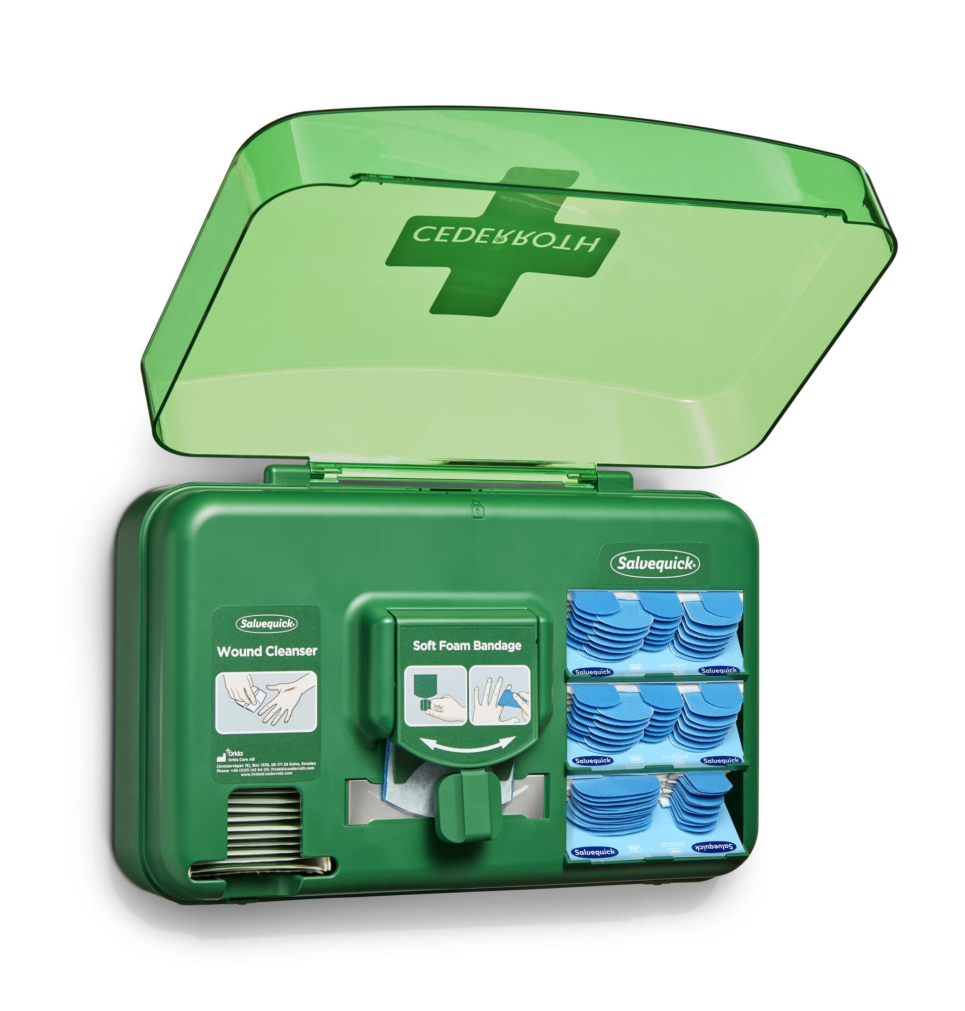 Wond dispenser Cederroth - Salvequick blauw 2