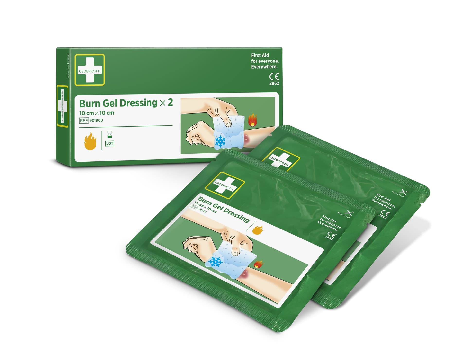 Brandwondenkompres Cederroth 10x10cm 2 stuks 2