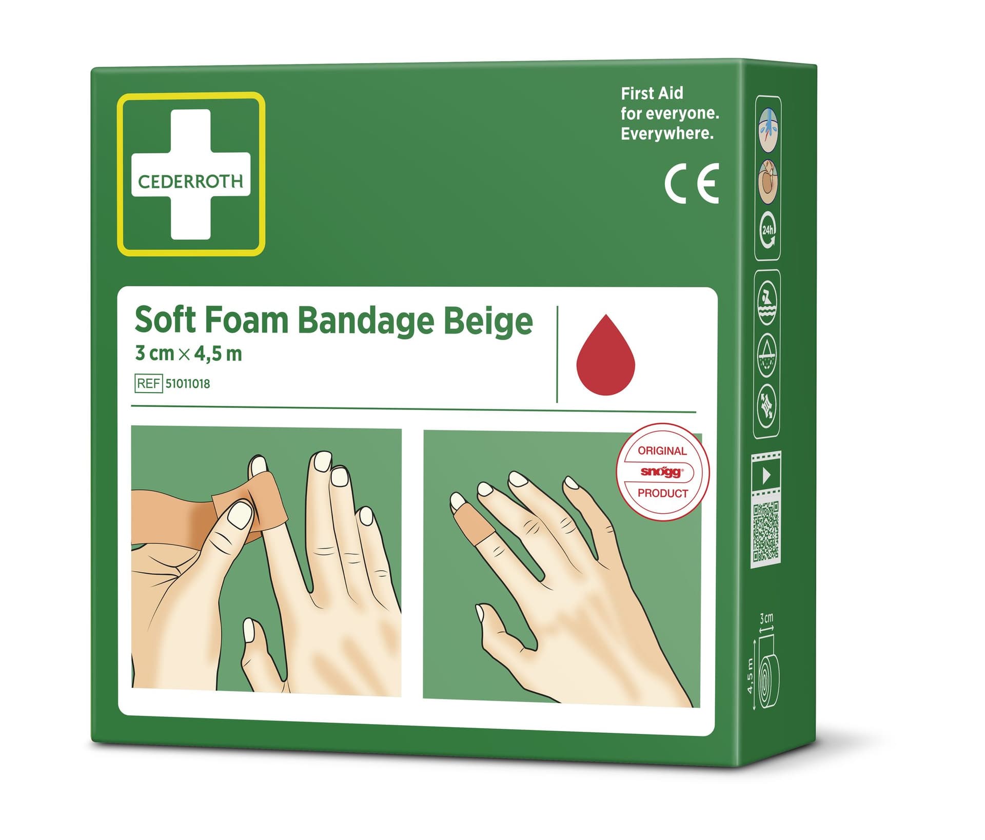 Bandage Cederroth Soft Foam 3cmx4,5m beige 3