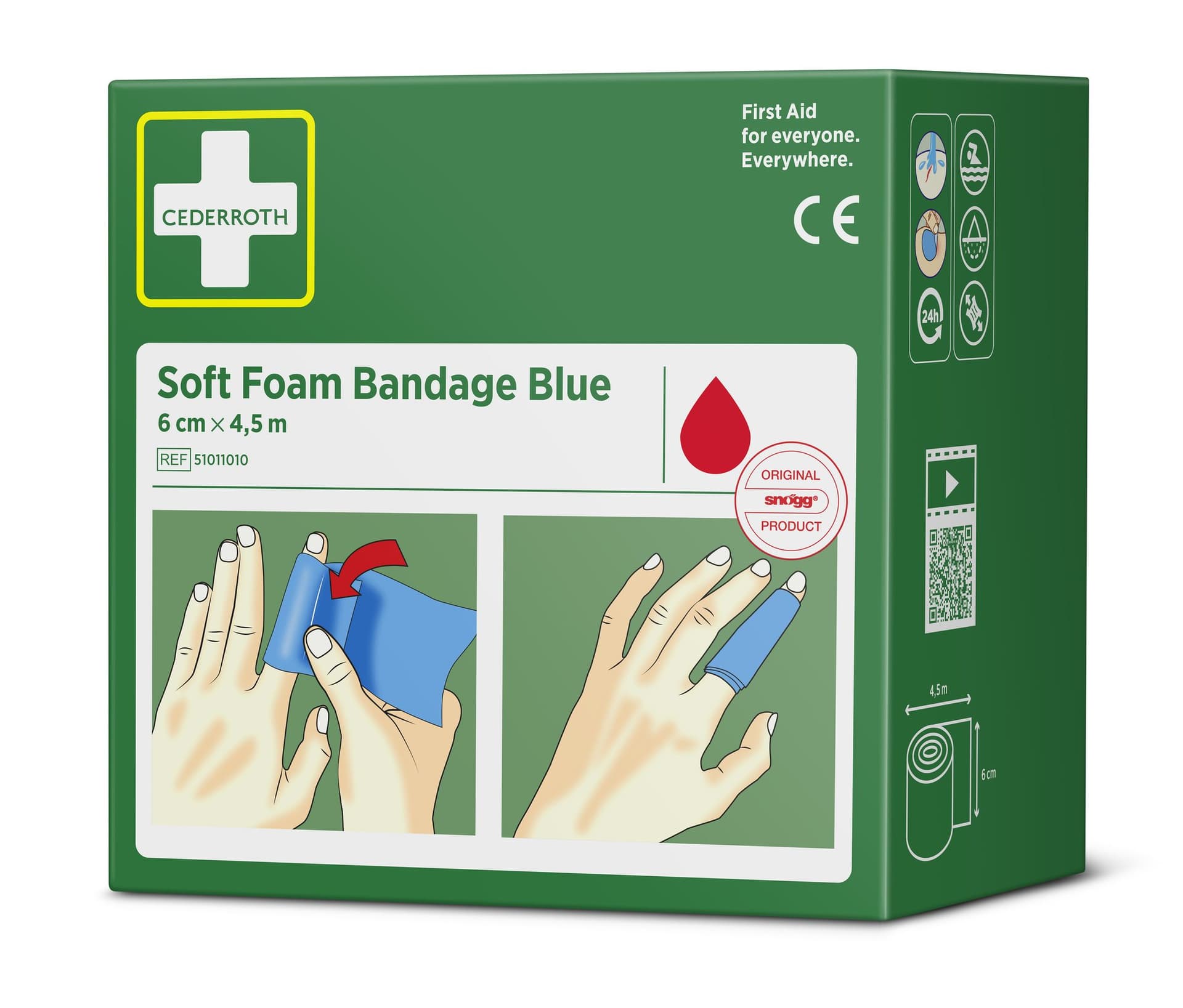 Bandage Cederroth Soft Foam 6cmx4,5m blauw 3