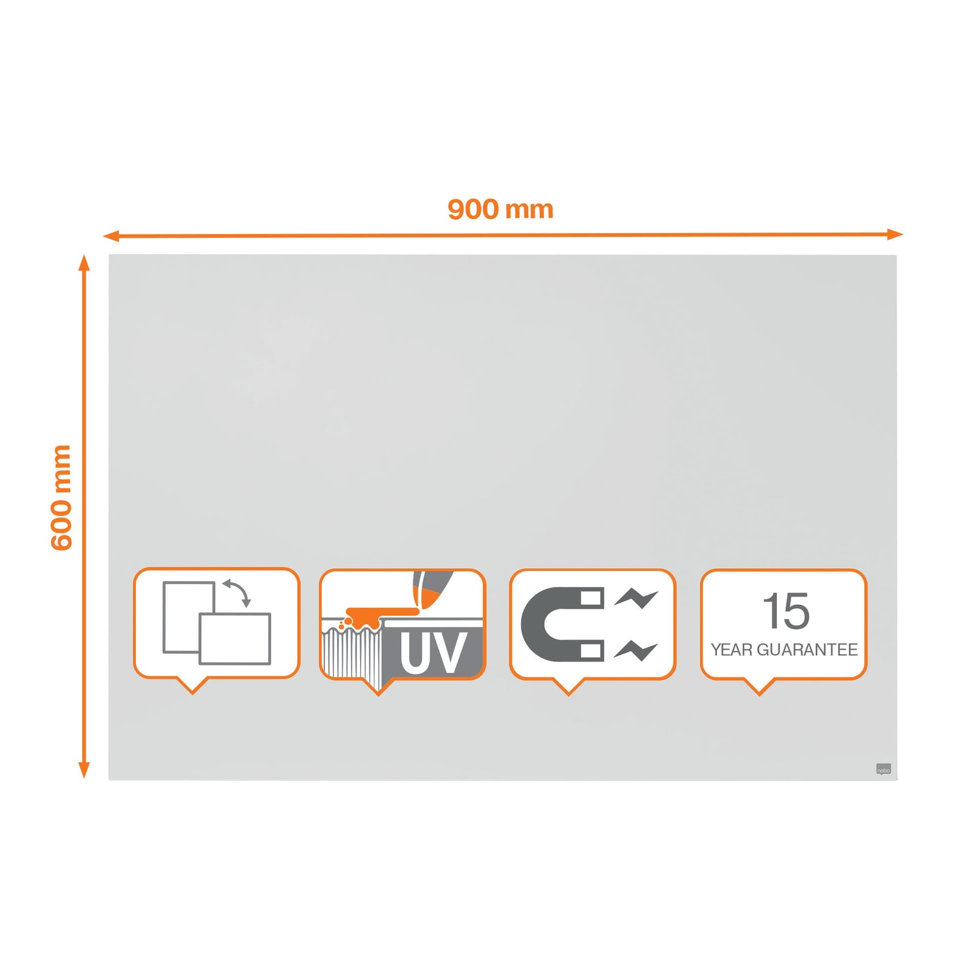 Whiteboard Nobo Infinity randloos 60x90cm 2