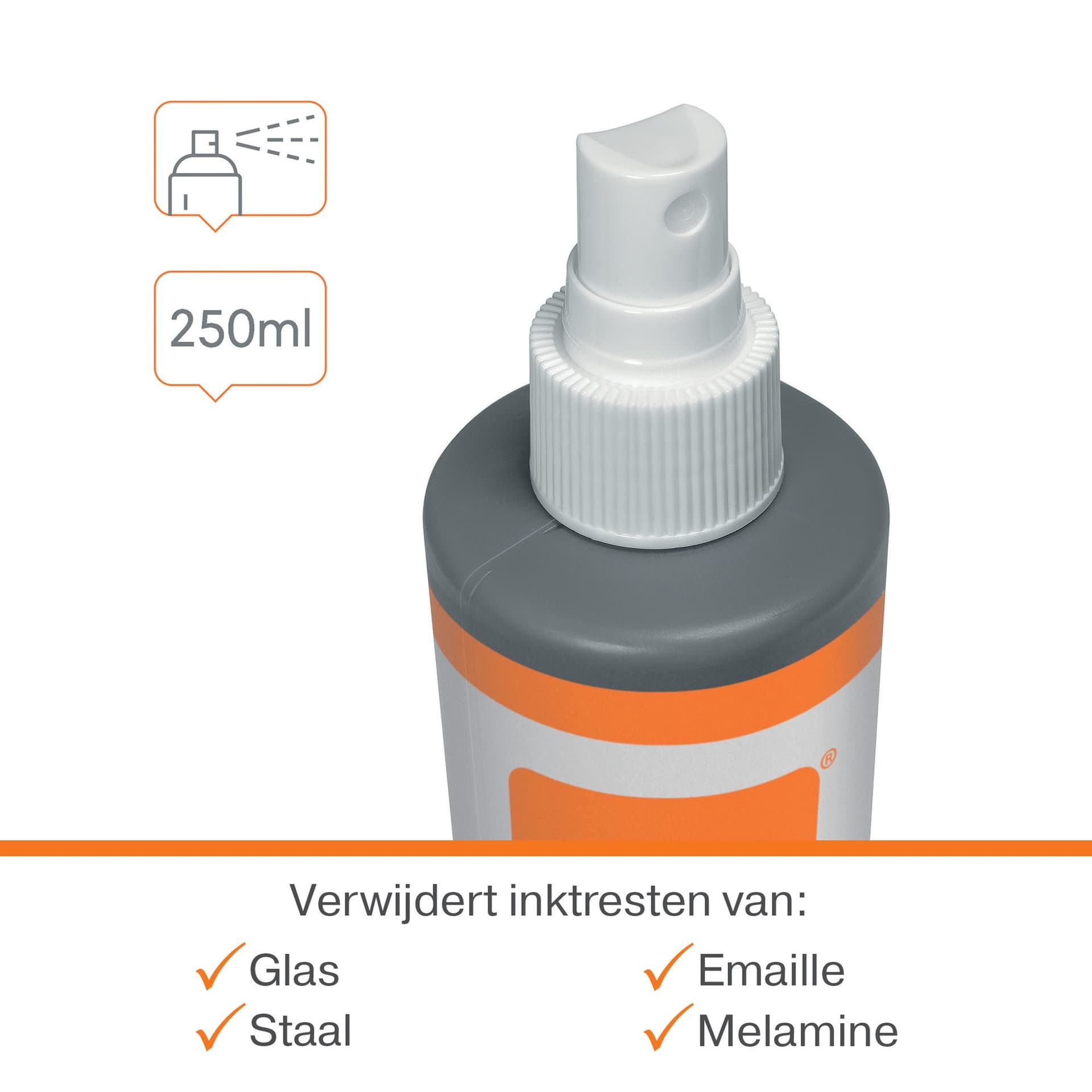 Whiteboardreinigingsspray Nobo waterbasis 250ml 2