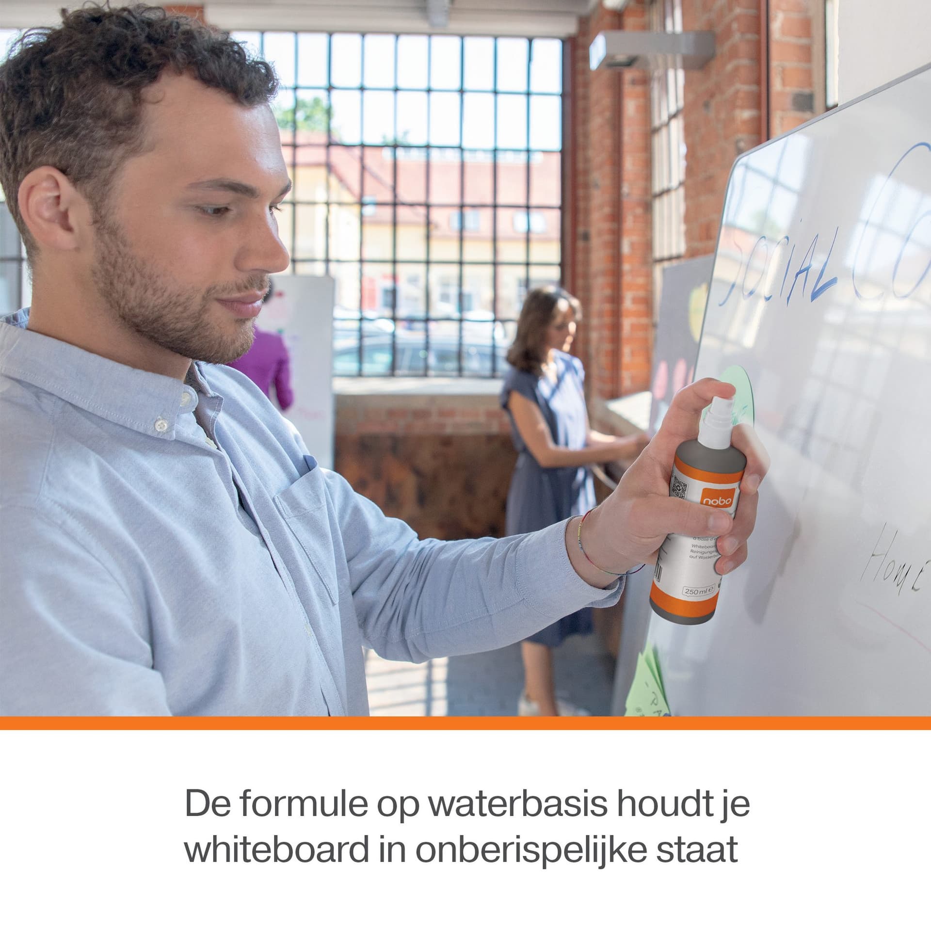 Whiteboardreinigingsspray Nobo waterbasis 250ml 4