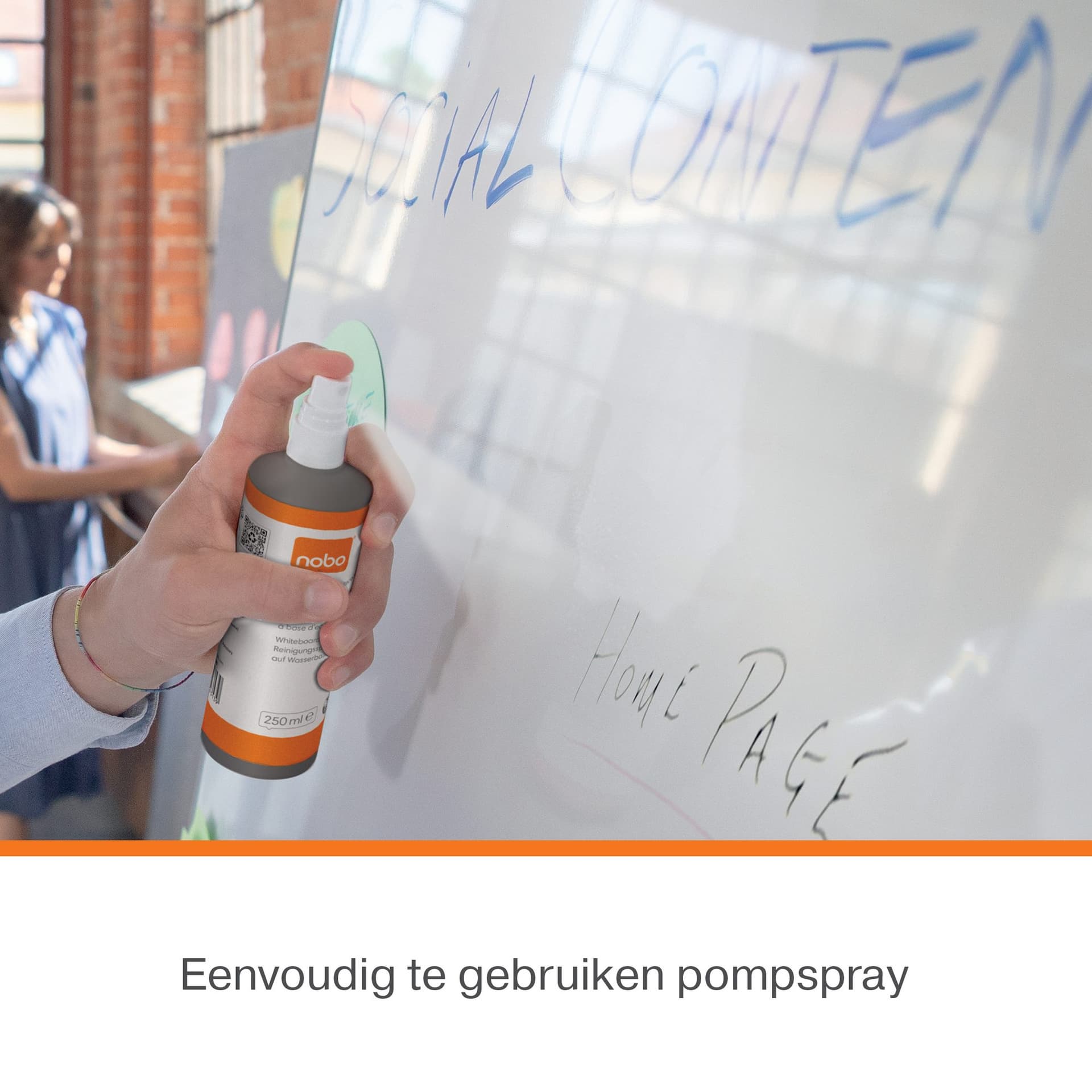 Whiteboardreinigingsspray Nobo waterbasis 250ml 6