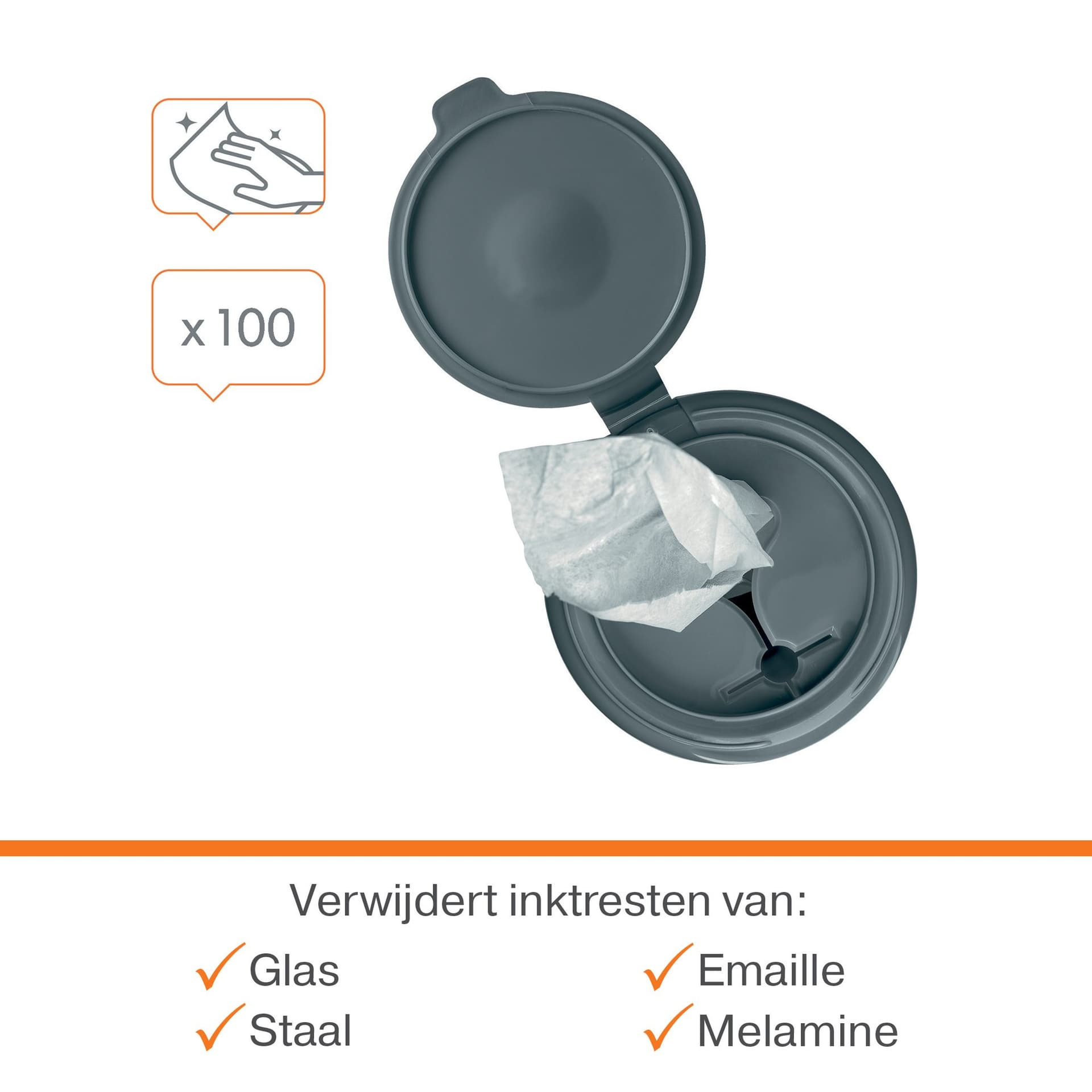 Whiteboardreinigingsdoekjes Nobo plasticvrij 100 stuks 2