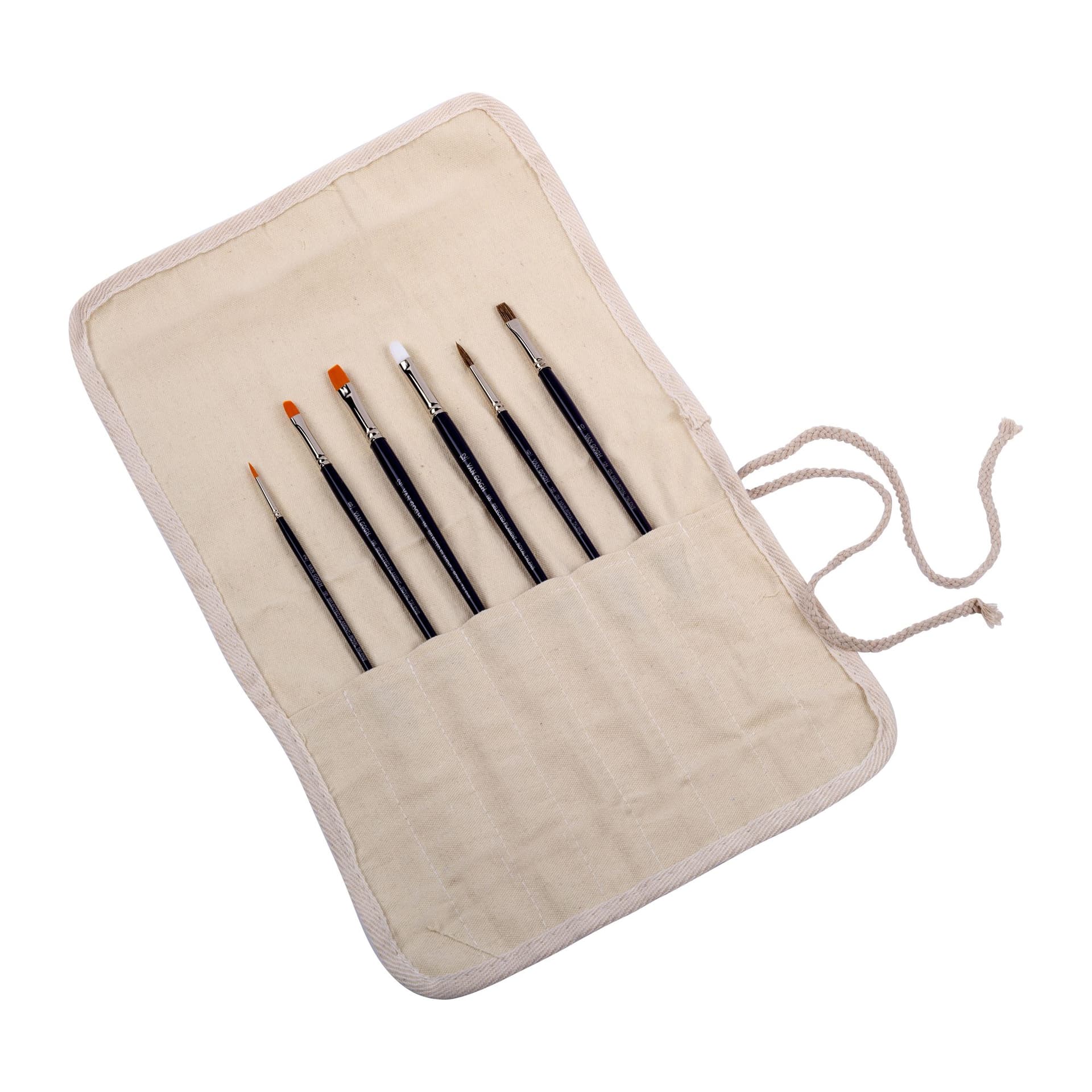 Aquarelpenselenset Talens Van Gogh etui met 6 penselen wit 2