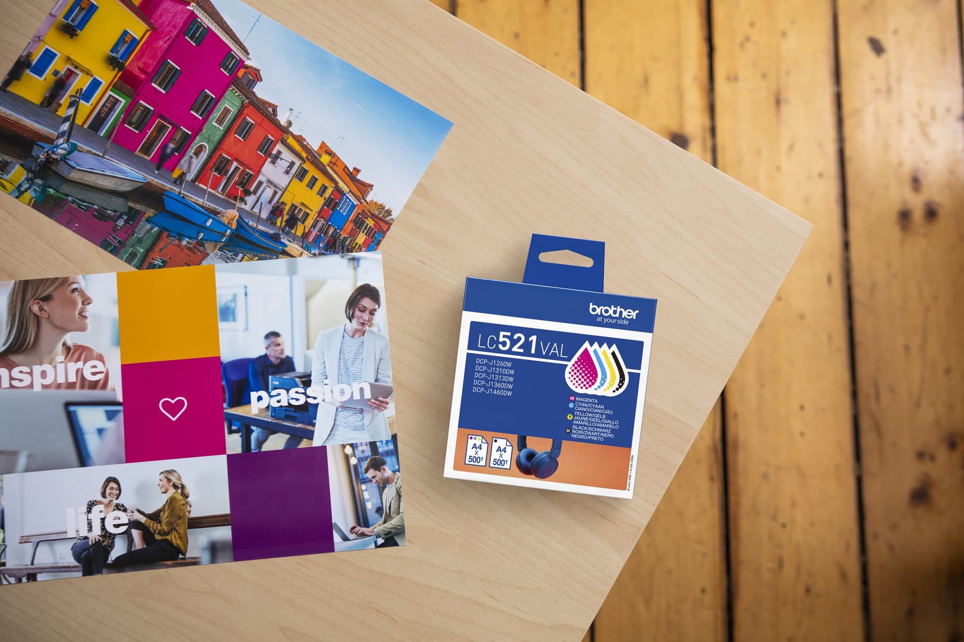 Inktcartridge Brother LC-521 zwart + 3 kleuren 4