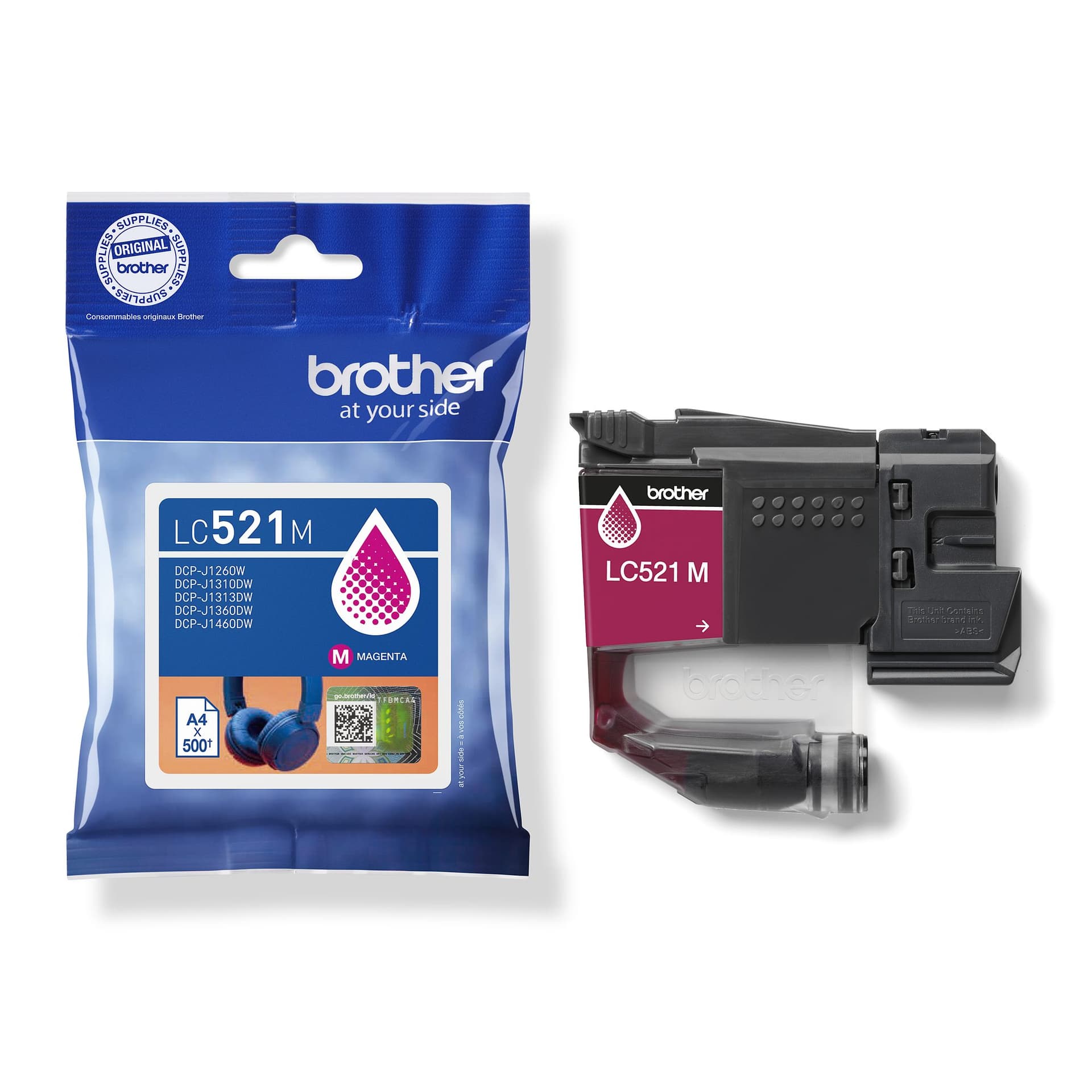 Inktcartridge Brother LC-521M rood 3