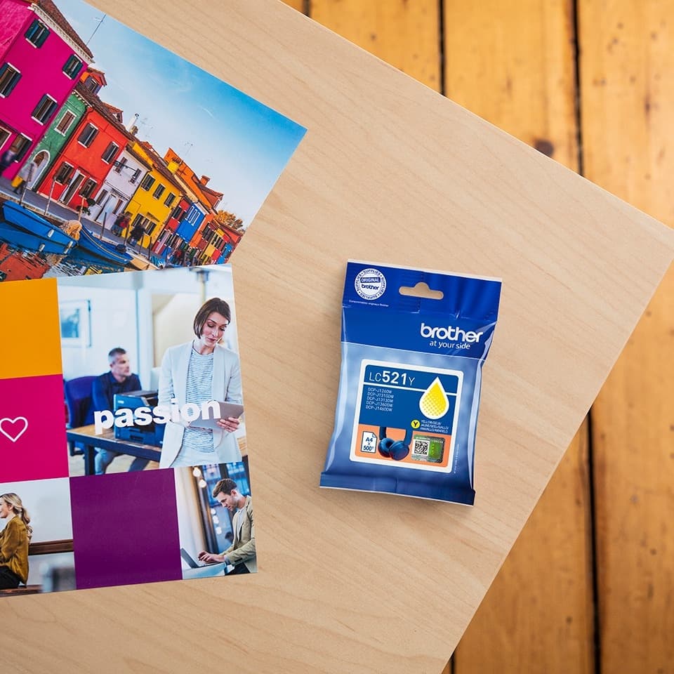 Inktcartridge Brother LC-521Y geel 4