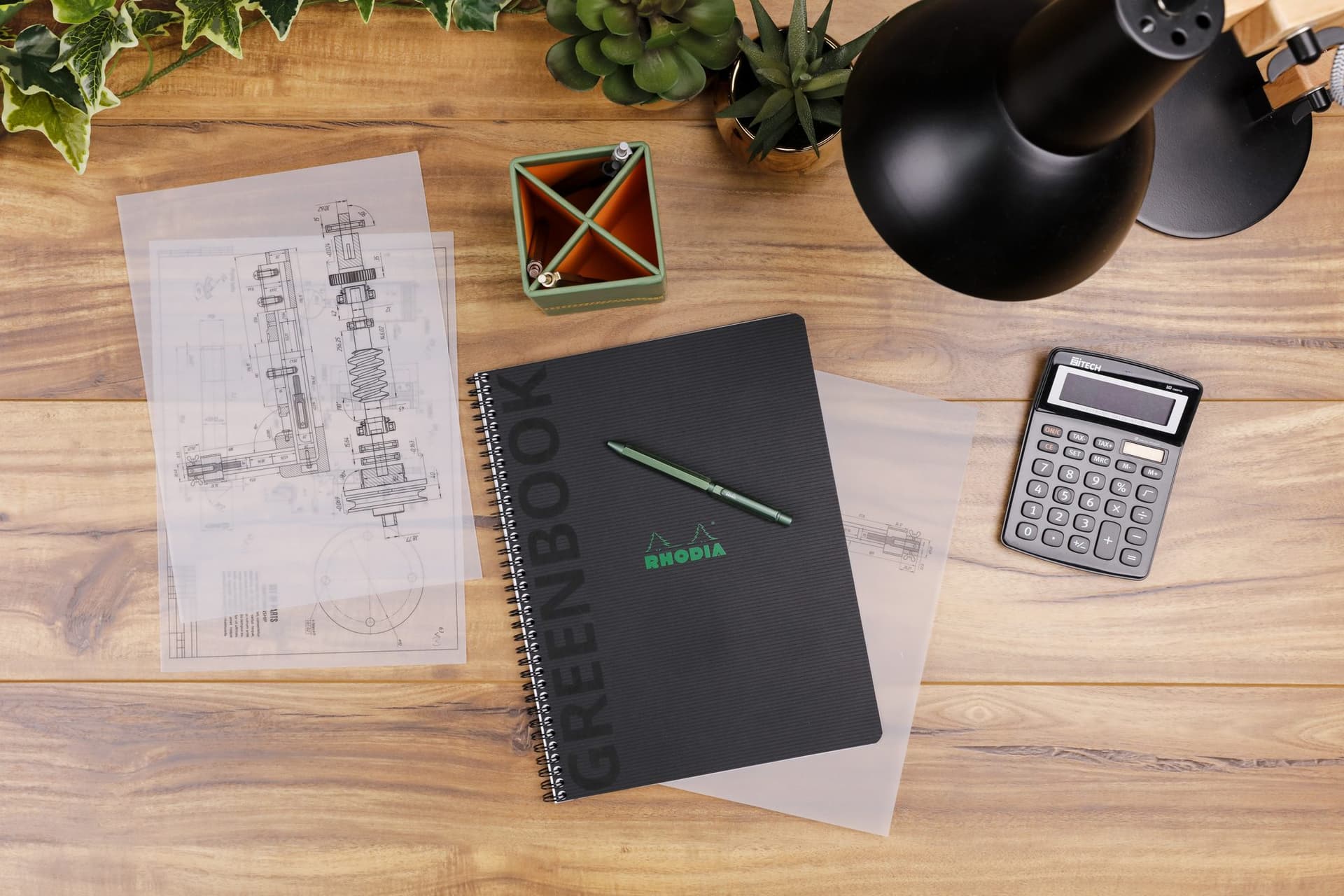Notitieboek Rhodia Greenbook recycled A4+ lijn 160 pagina's 90gr sc 3