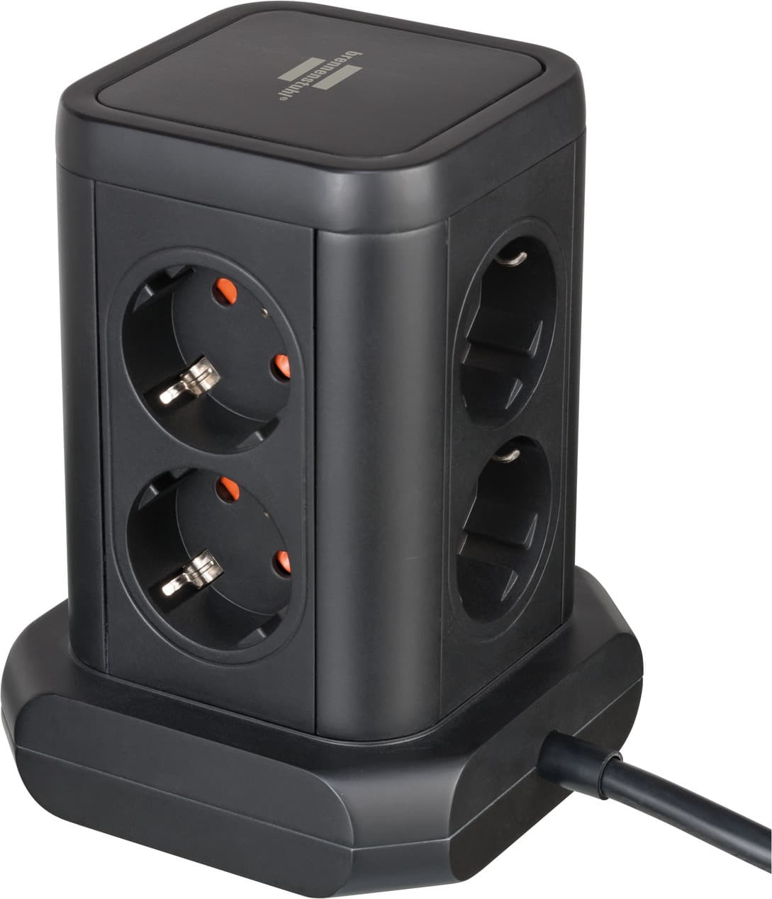 Stekkerdoos Brennenstuhl toren 8 voudig met 2x USB A 1x USB C PD zwart 2
