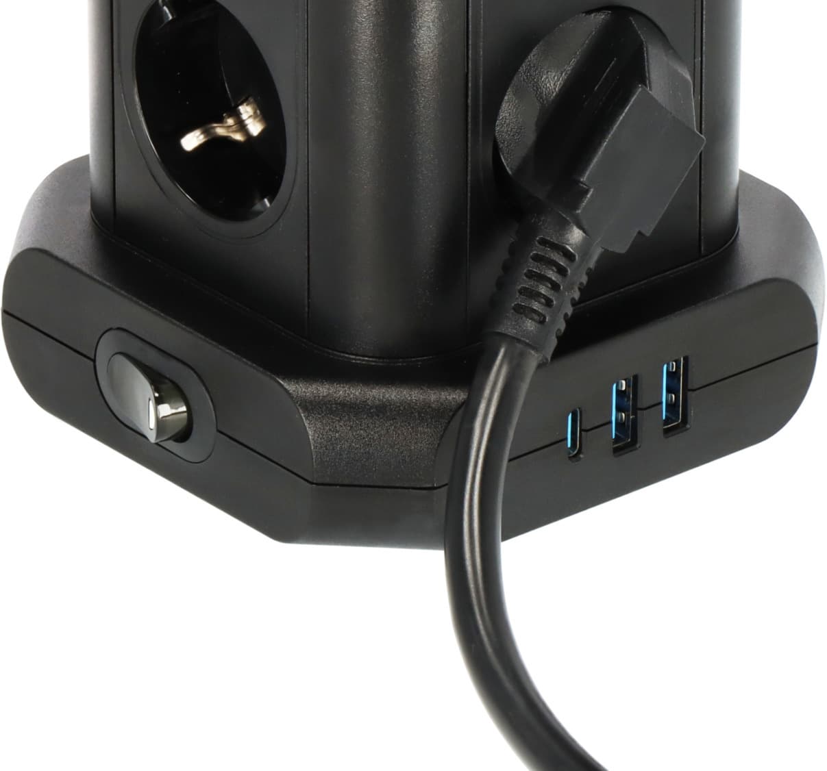 Stekkerdoos Brennenstuhl toren 8 voudig met 2x USB A 1x USB C PD zwart 4