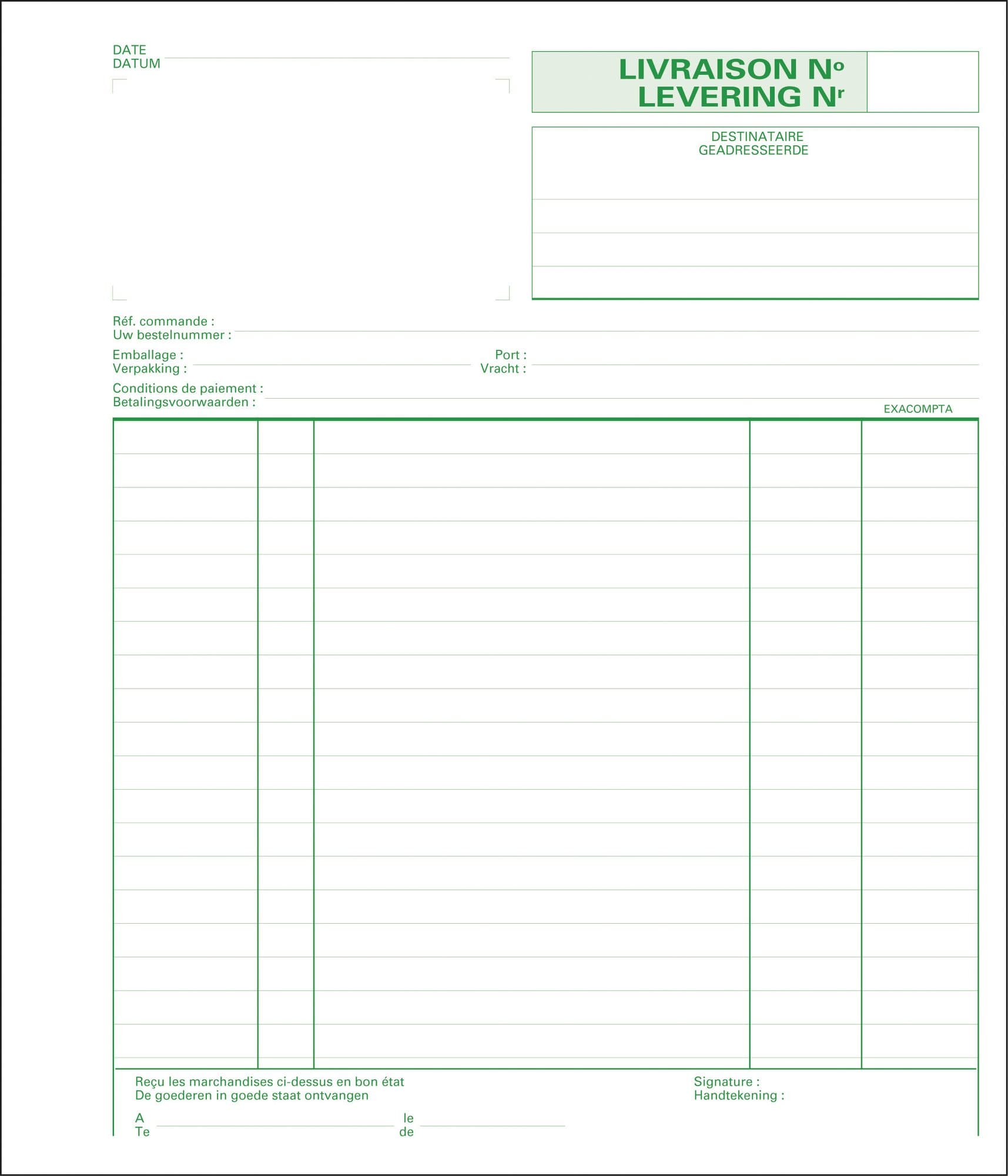 Leveringenboek Exacompta Manifold dupli 50vel Nl Fr 2