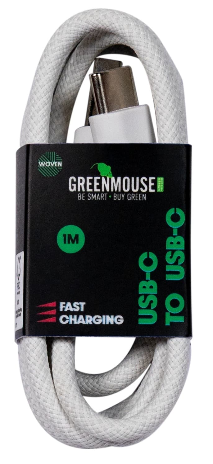 Kabel Green Mouse USB-C to USB-C data Woven 1m 2