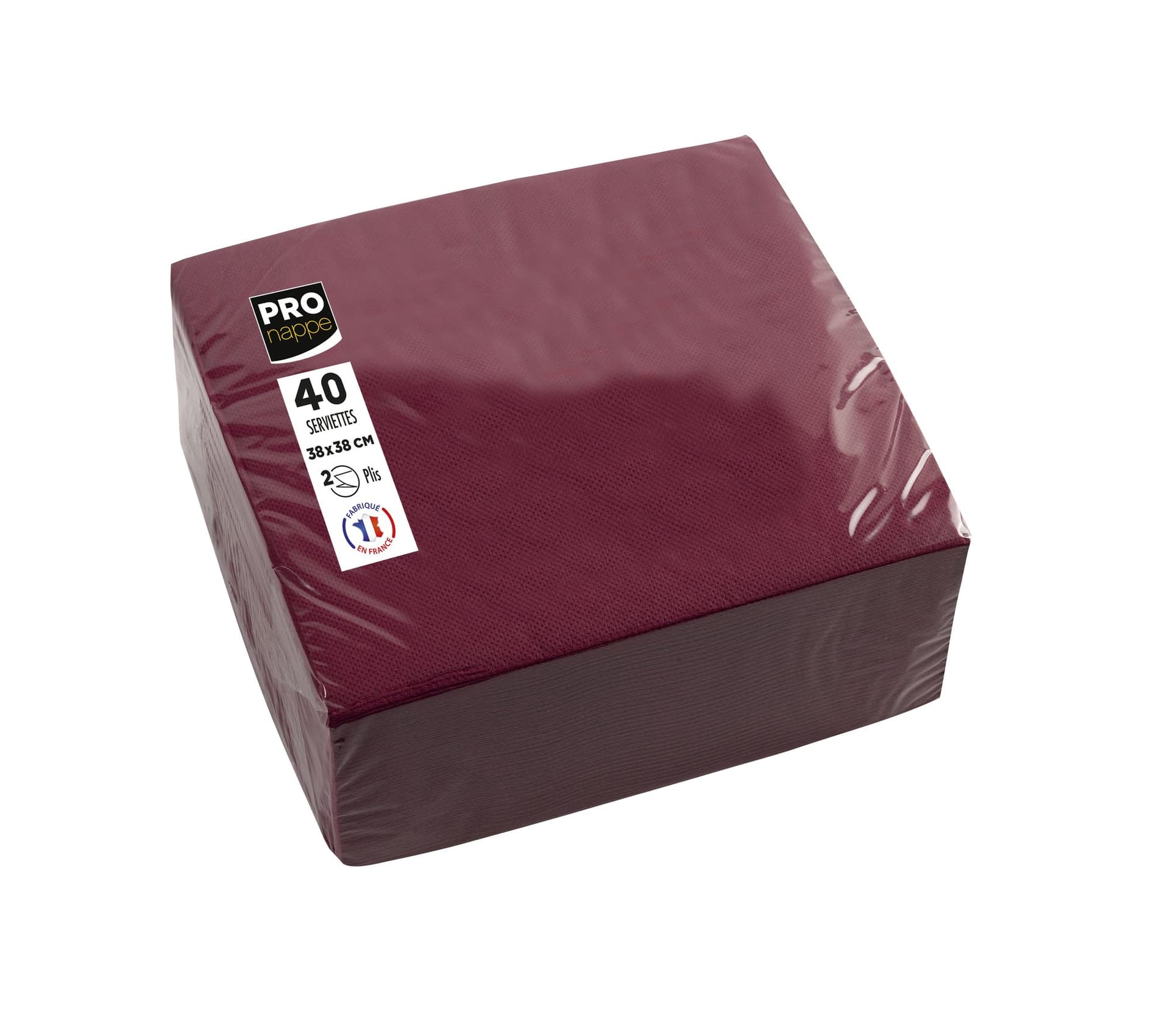Servet Pronappe 1/4 vouw 2-laags 380x380mm 40 vel bordeauxrood 4