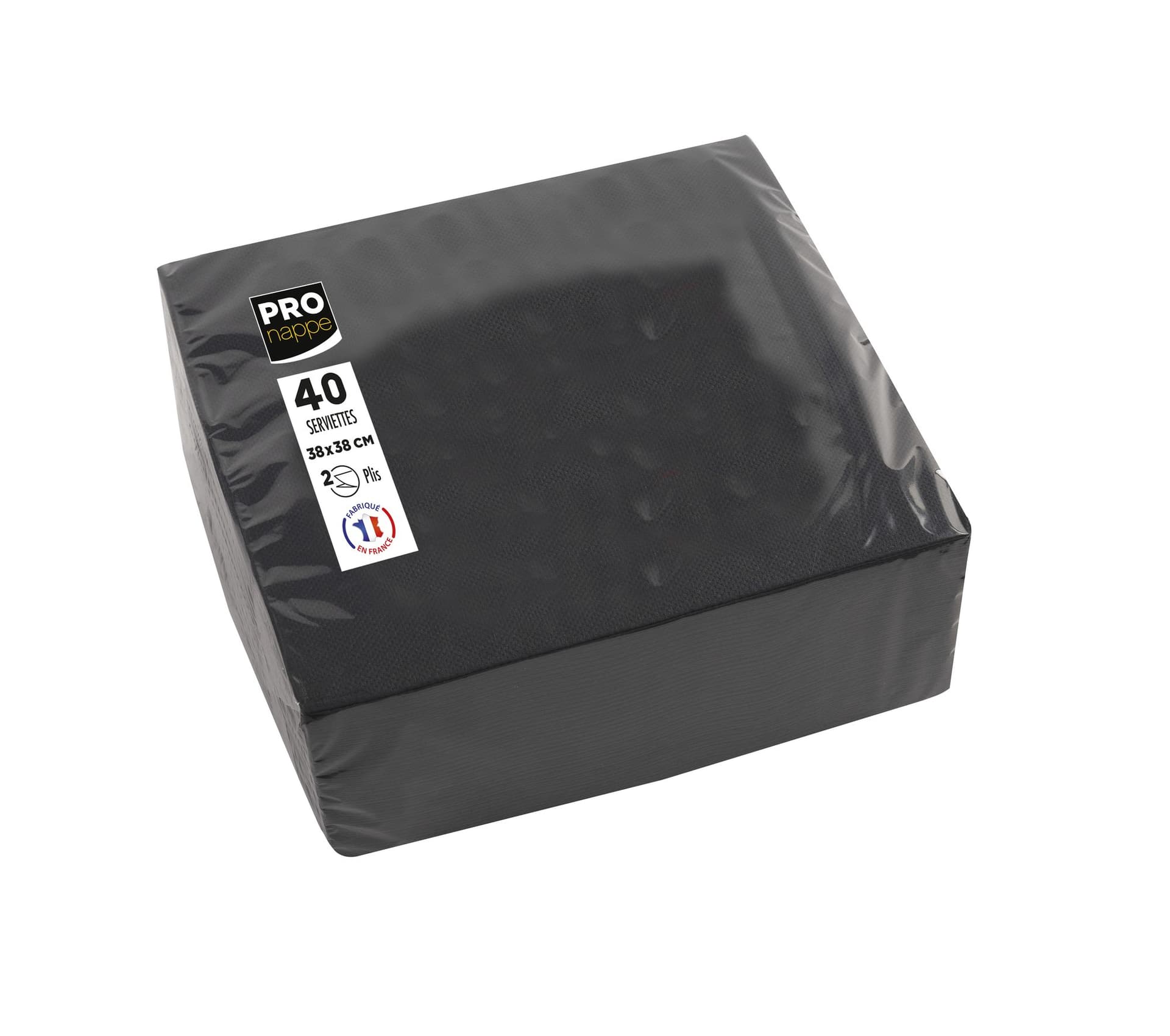 Servet Pronappe 1/4 vouw 2-laags 380x380mm 40 vel zwart 4