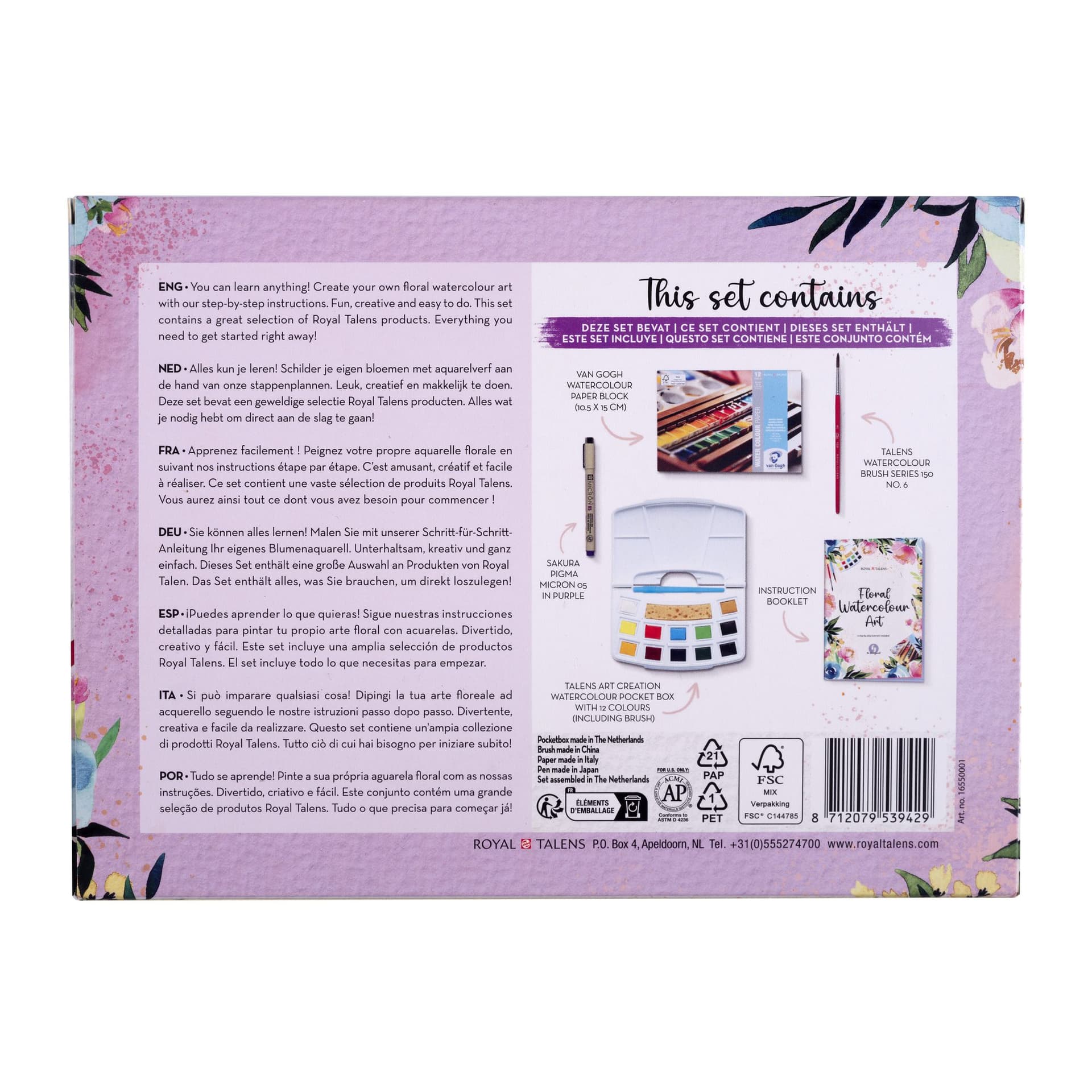 Aquarelverfset Talens Art Creation Floral Watercolour Art assorti 4