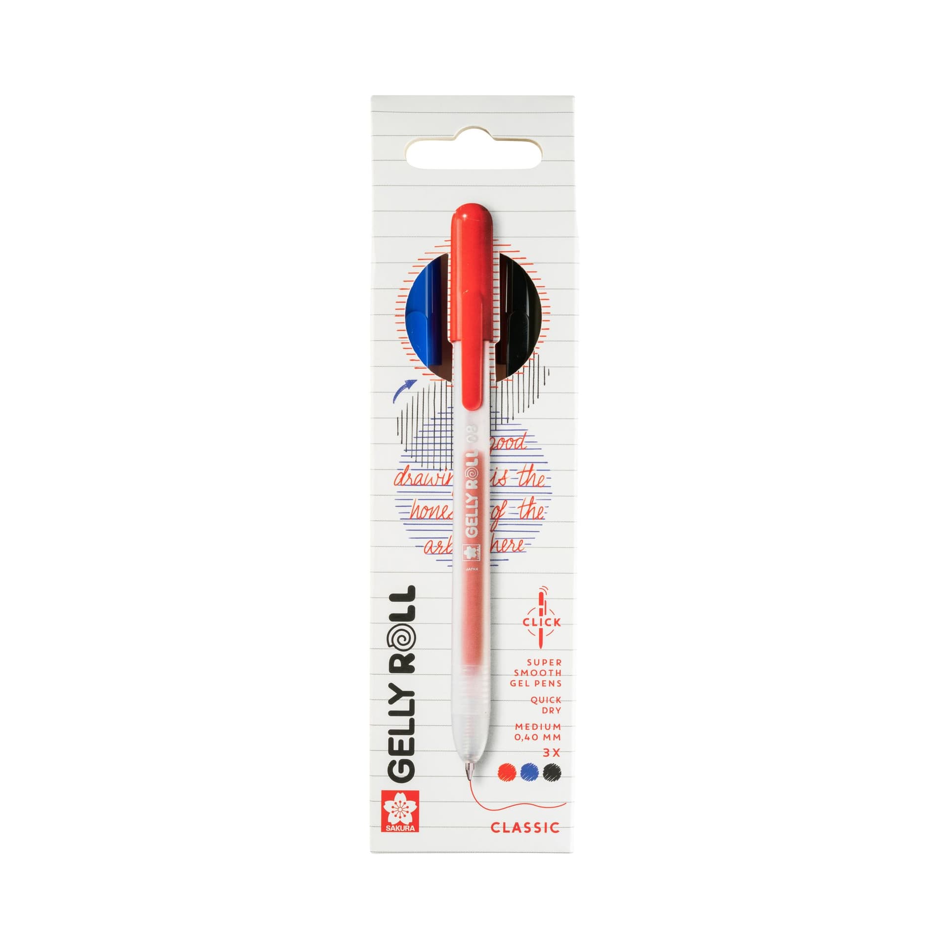 Gelschrijver Sakura Gelly Roll Classic 08 klikfunctie set à 3 kleuren 2