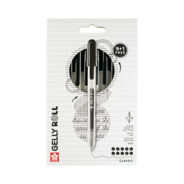 Gelschrijver Sakura Gelly Roll Classic 08 klikfunctie zwart 10 stuks 2