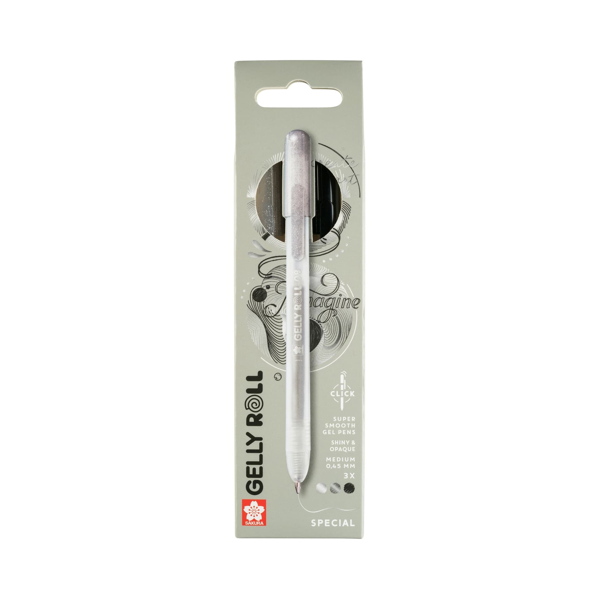 Gelschrijver Sakura Gelly Roll Special 08 klikfunctie set à 3 zilver 2