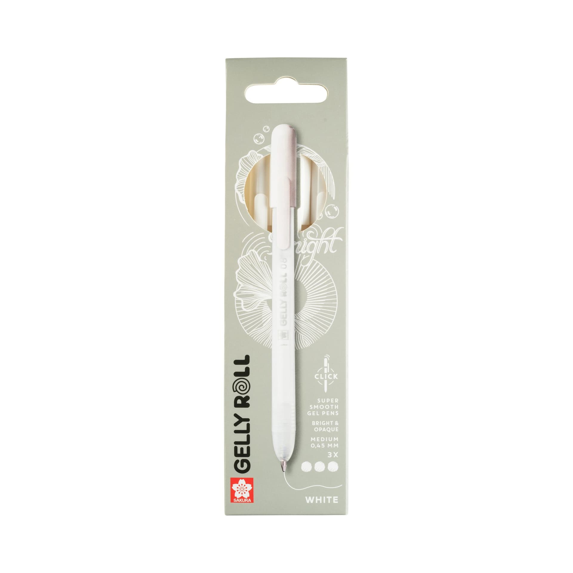 Gelschrijver Sakura Gelly Roll Classic 08 klikfunctie set à 3  wit 2
