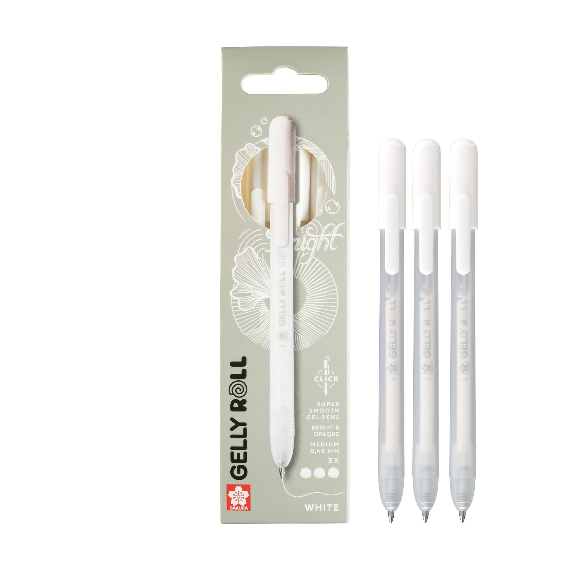 Gelschrijver Sakura Gelly Roll Classic 08 klikfunctie set à 3  wit 4