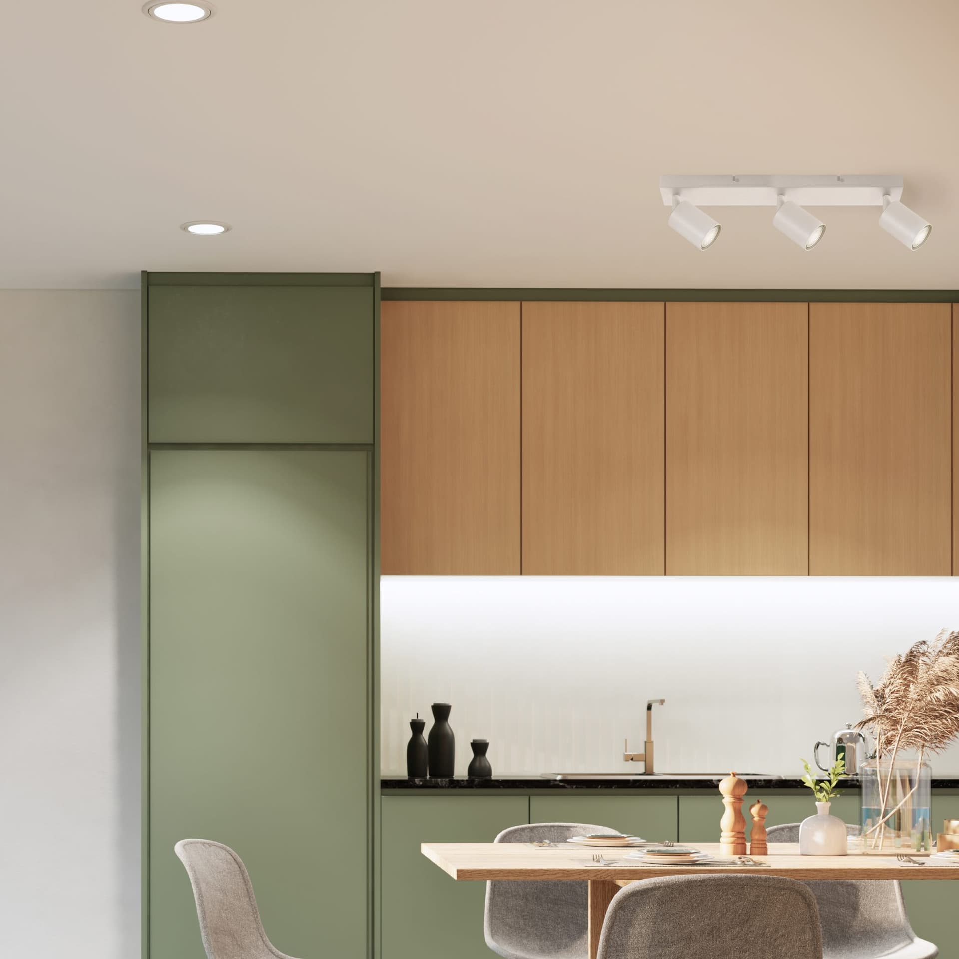 Plafondspot Integral Siena 3 spot IP20 GU10 wit 2