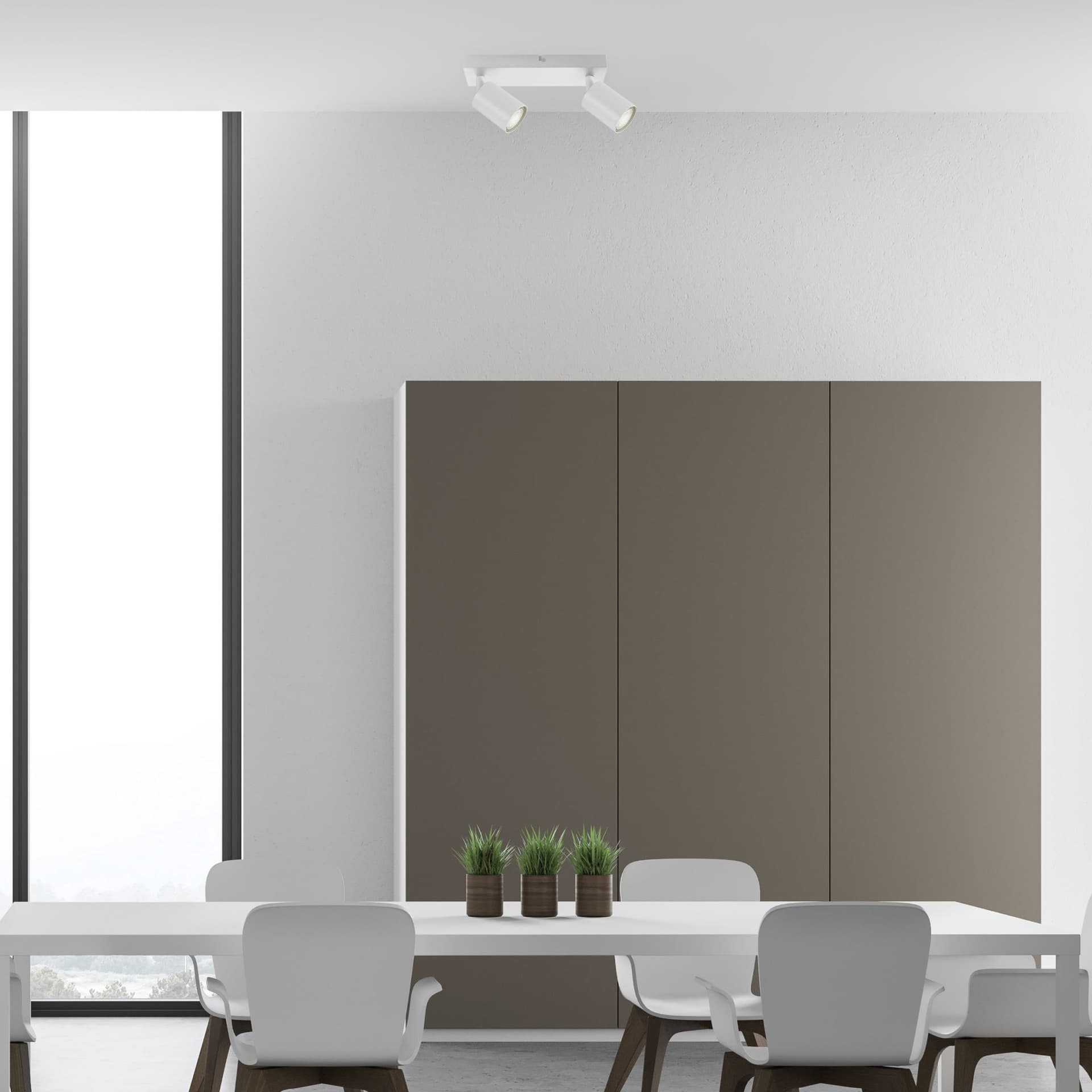 Plafondspot Integral Siena 2 spot IP20 GU10 wit 2