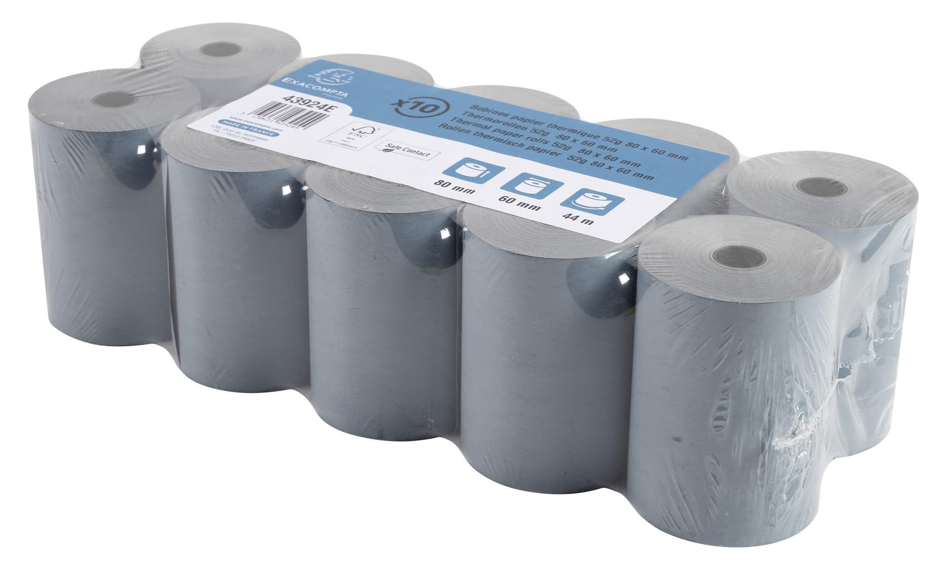 Telrol Exacompta 80mmx44m kern Ø12mm SafeContact thermisch 2