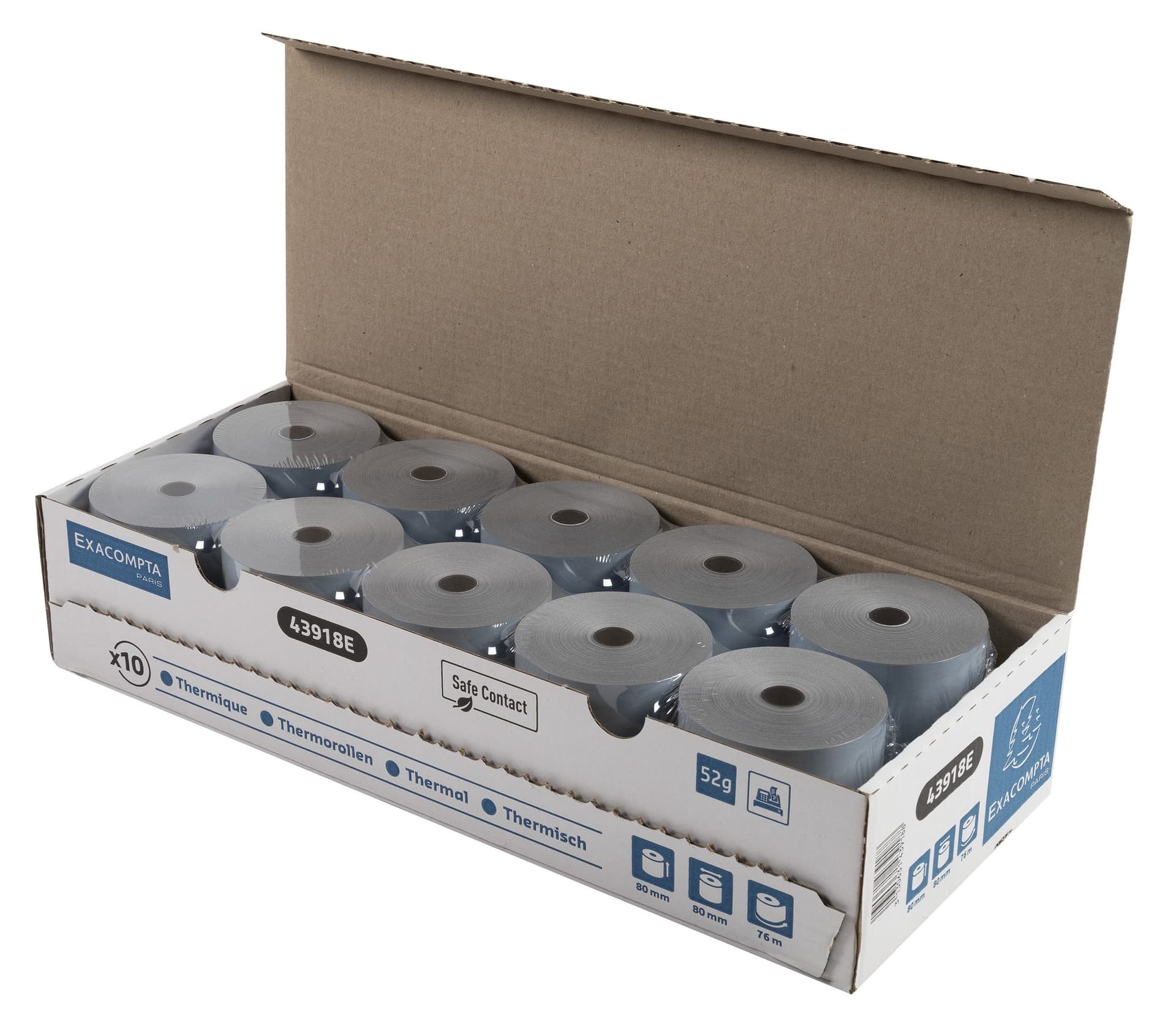 Telrol Exacompta 80mmx76m kern Ø12mm SafeContact thermisch 4